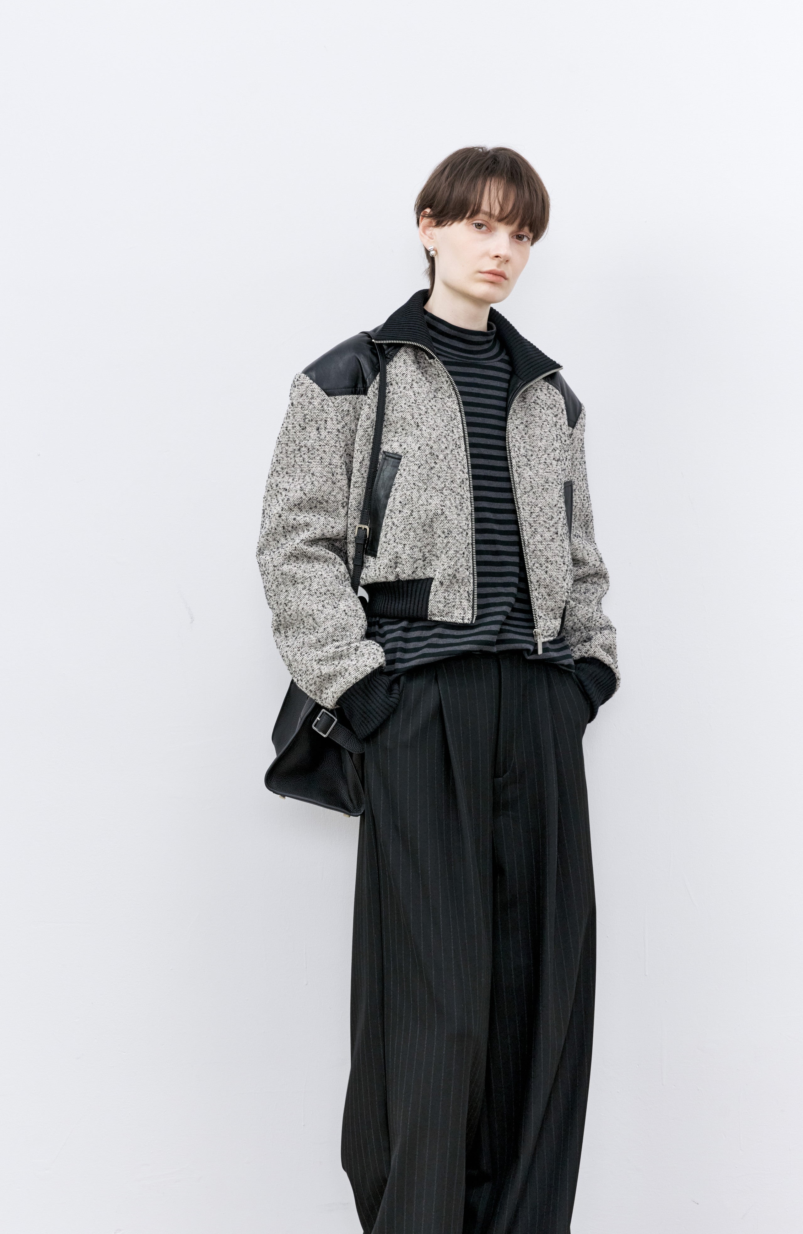 WIDE DRAPE STRIPED PANTS