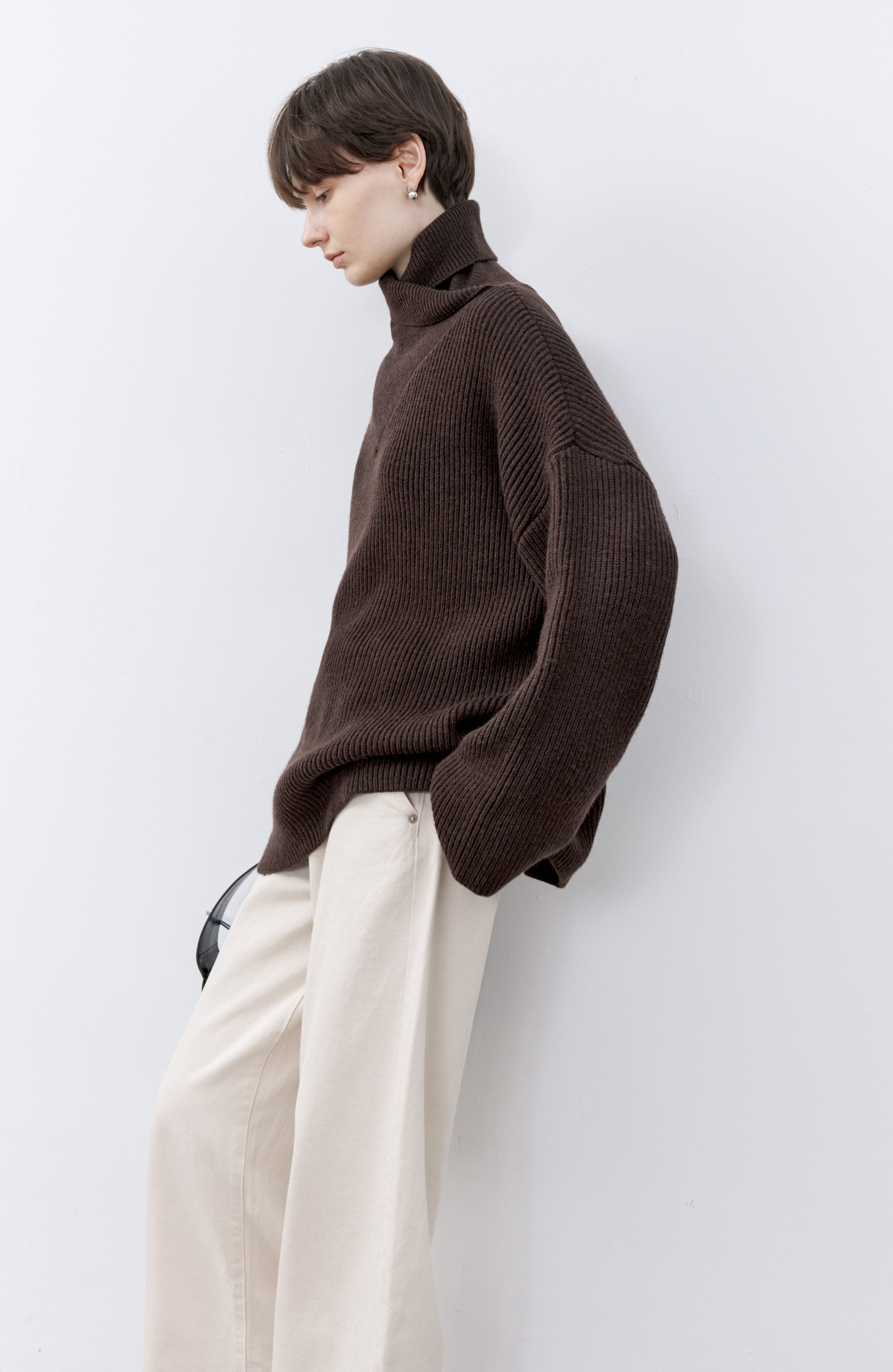 CROSS NECK OVER SWEATER / クロスネックオーバーセーター