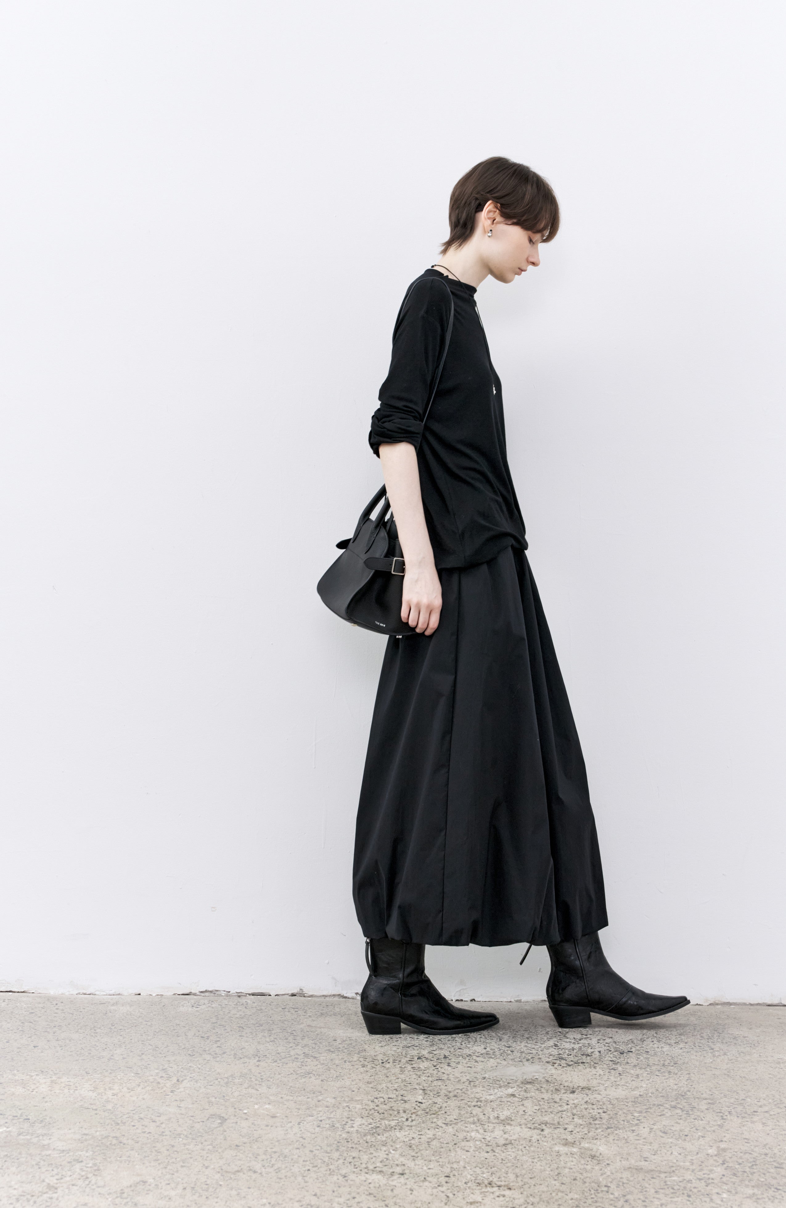 BOAT NECK DRAPE TOP / ボートネックドレープトップ