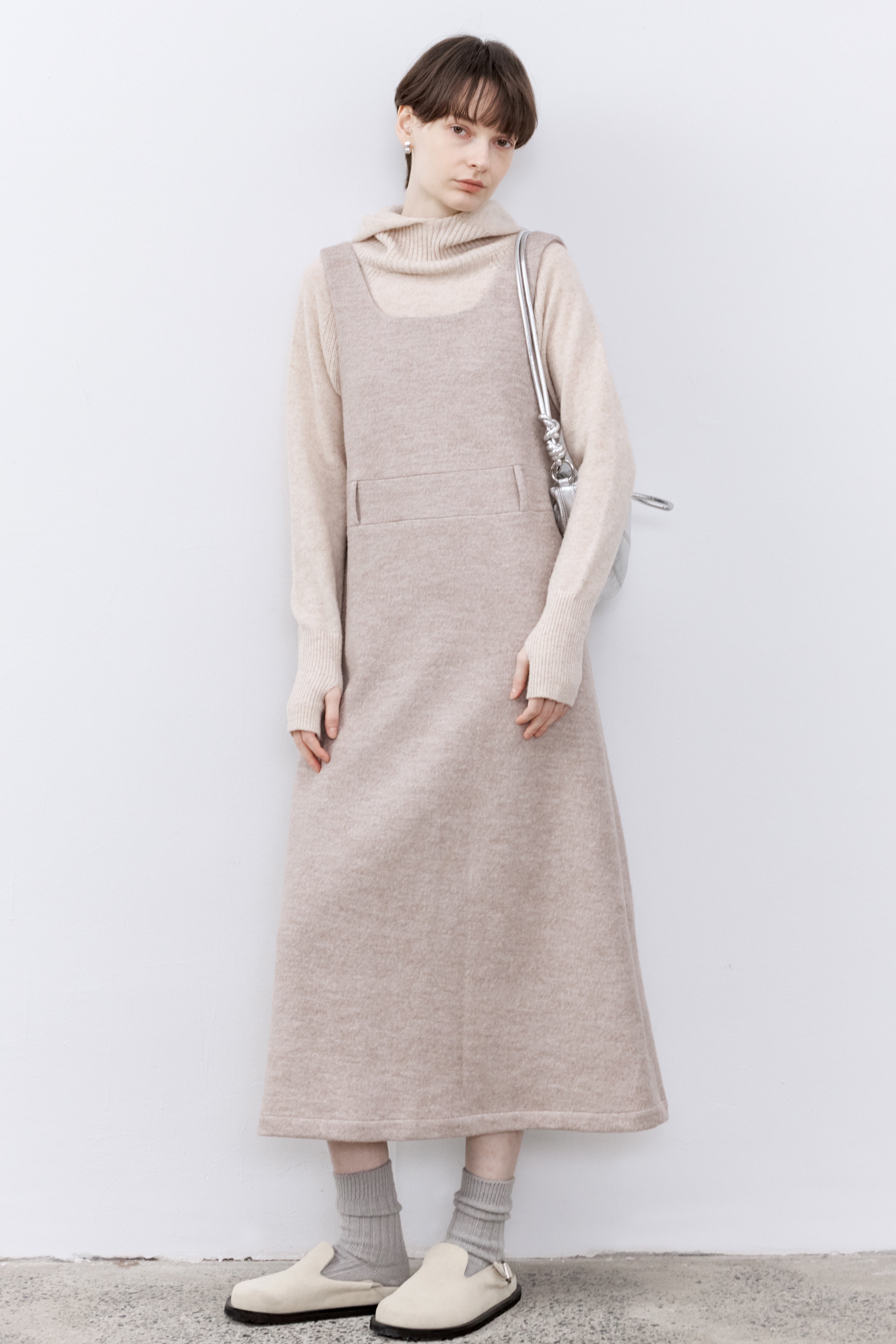 BELT MARK WOOL DRESS