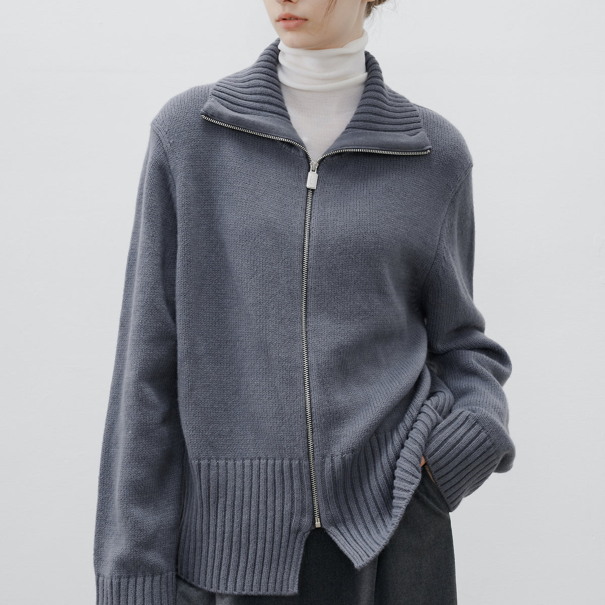 Tricolor Knit High Neck Pullover - Ready to Wear
