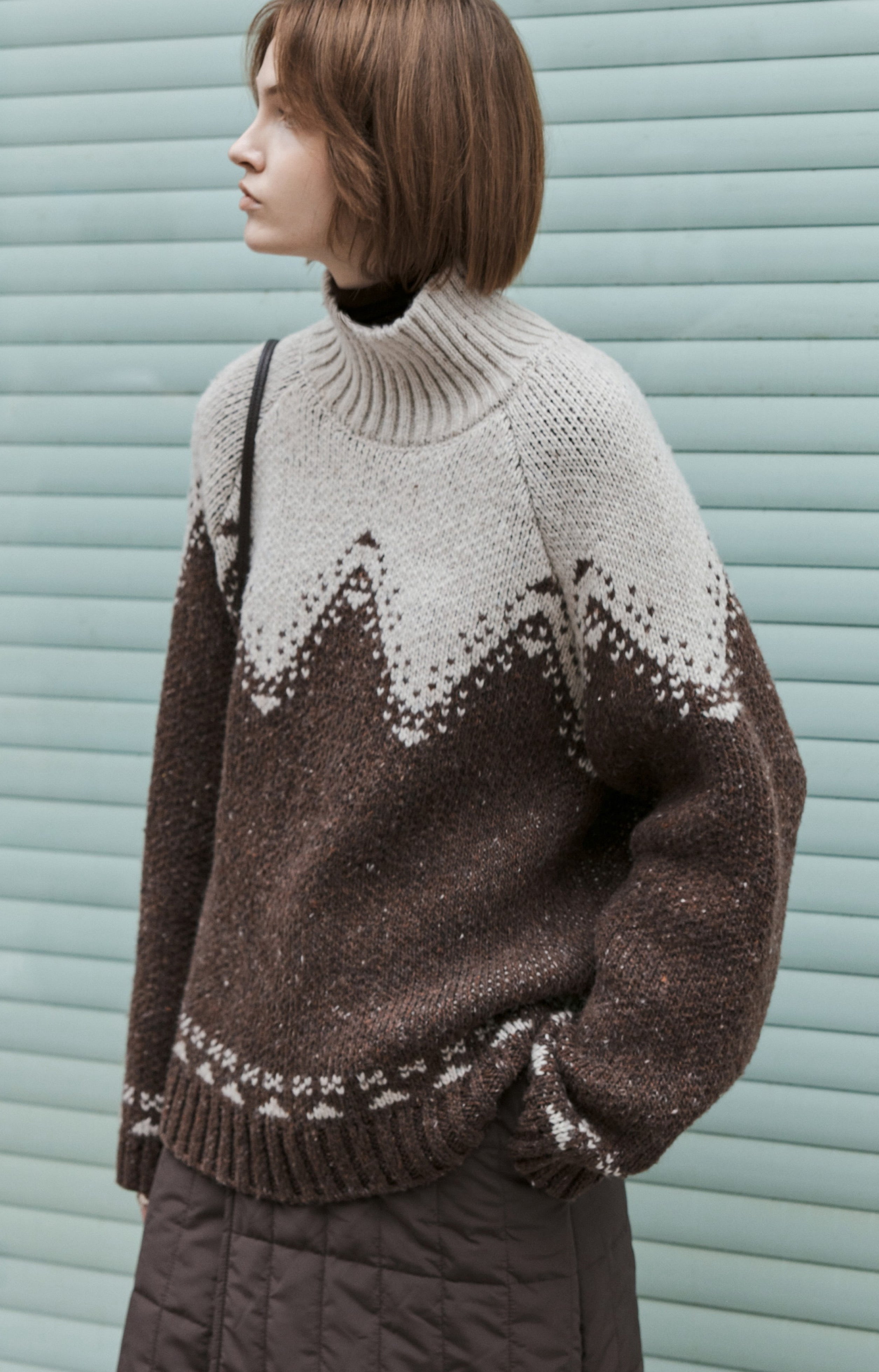 HIGH NECK MAILLARD SWEATER / ハイネックメイラードセーター