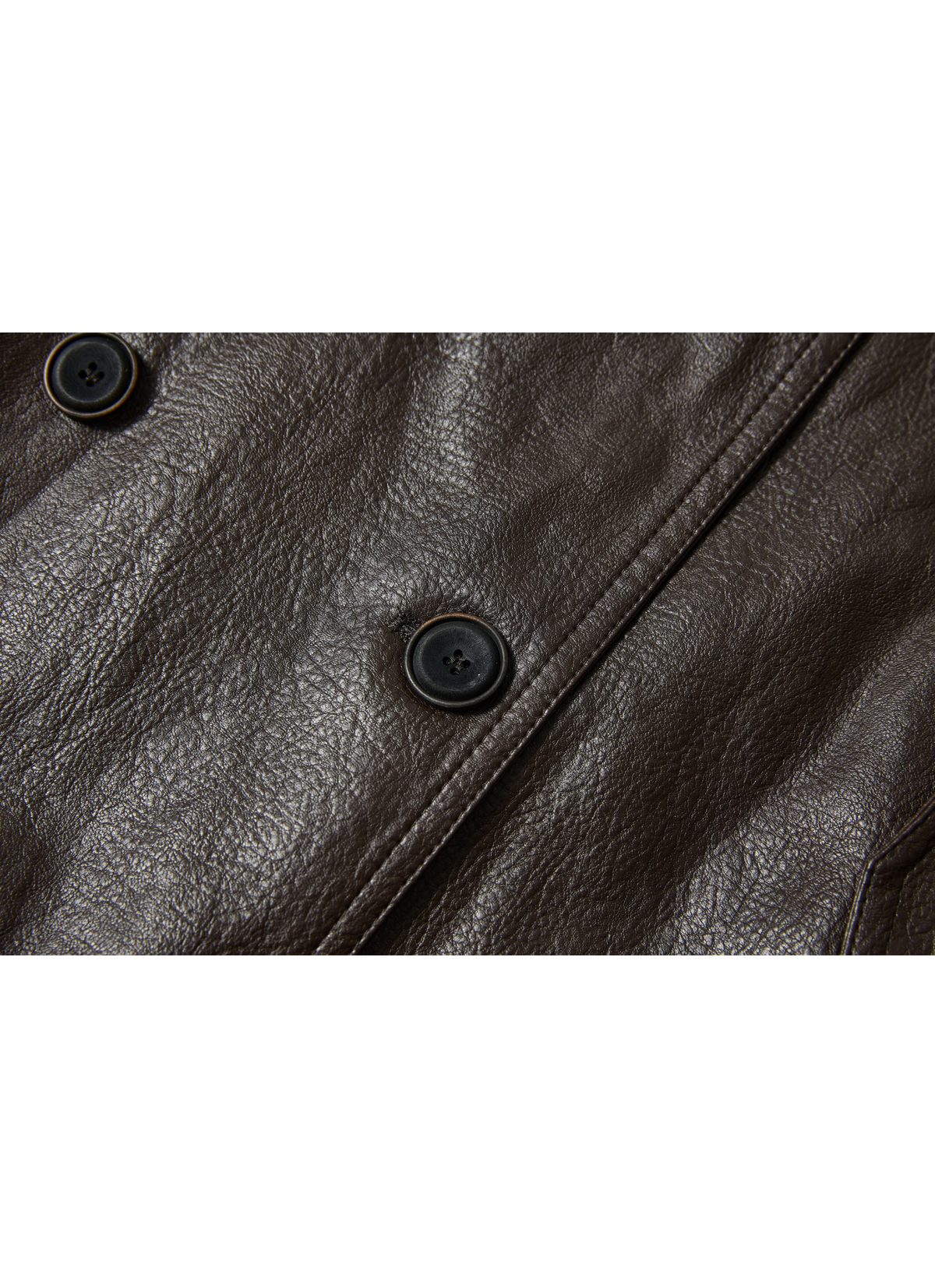 WRAP LAPEL LEATHER TRENCH