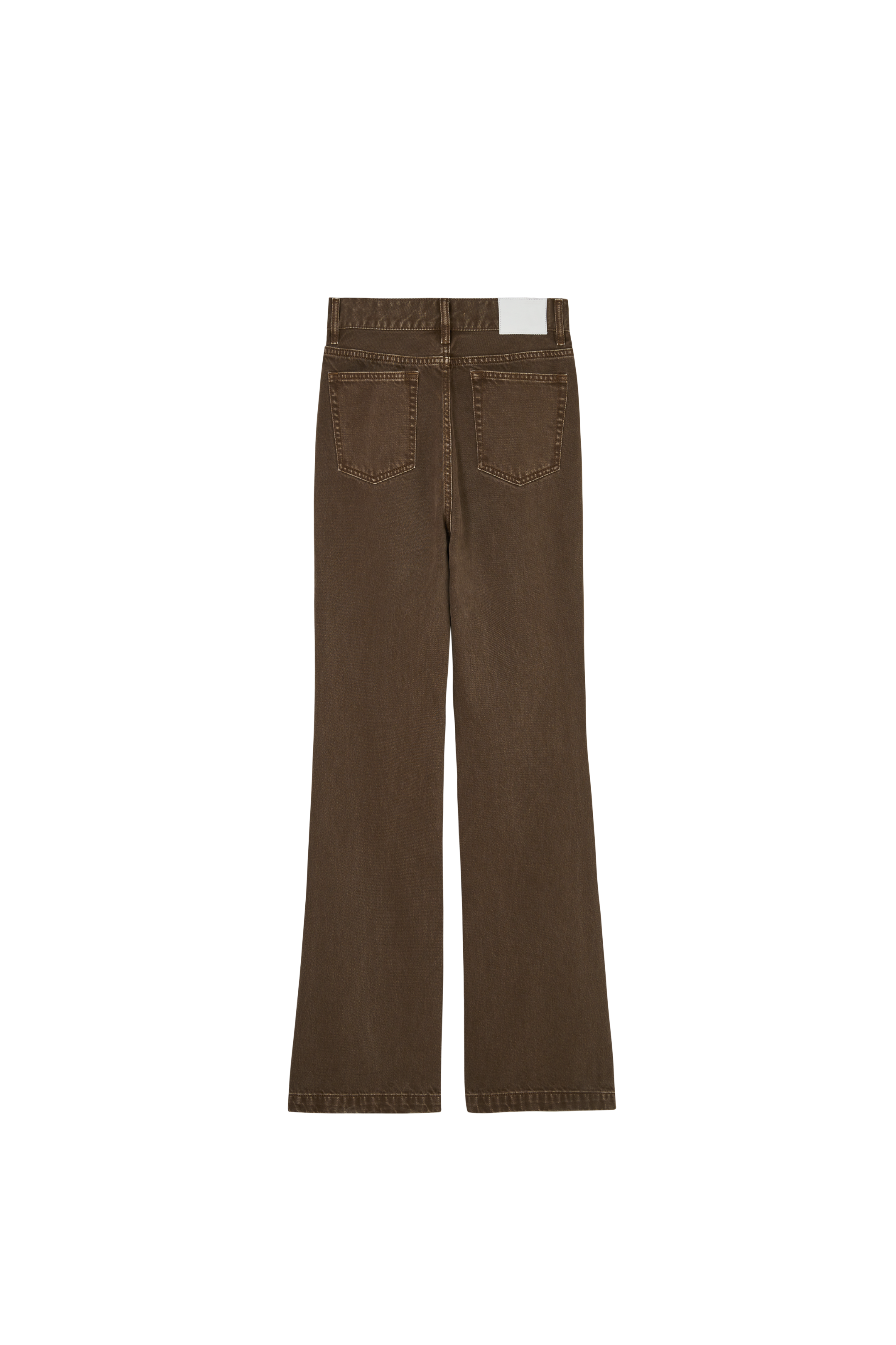 STRAIGHT FLARED BROWN JEANS