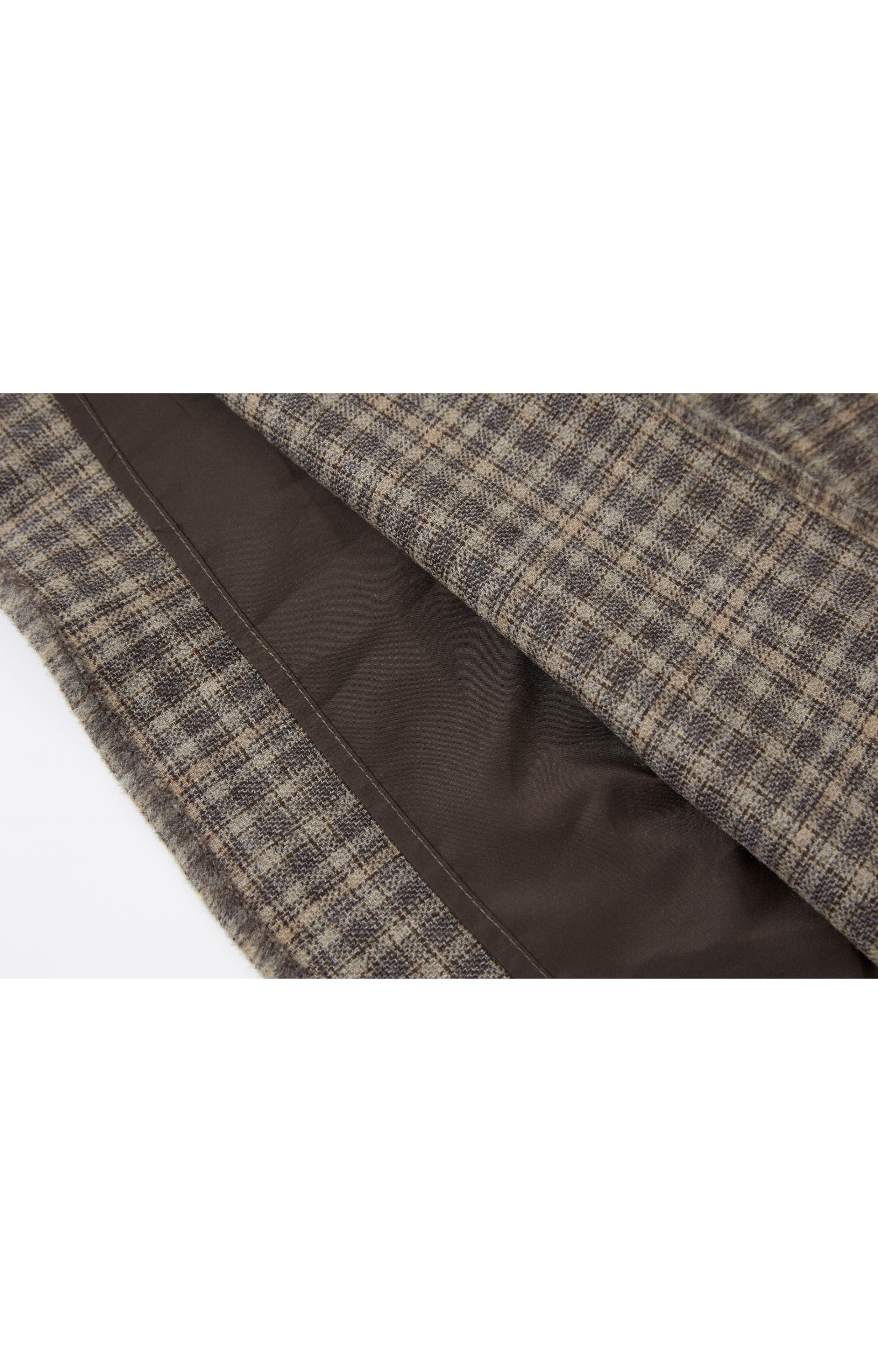 BRUSHED PLAID FRILL SKIRT / 기모 체크 프릴 스커트