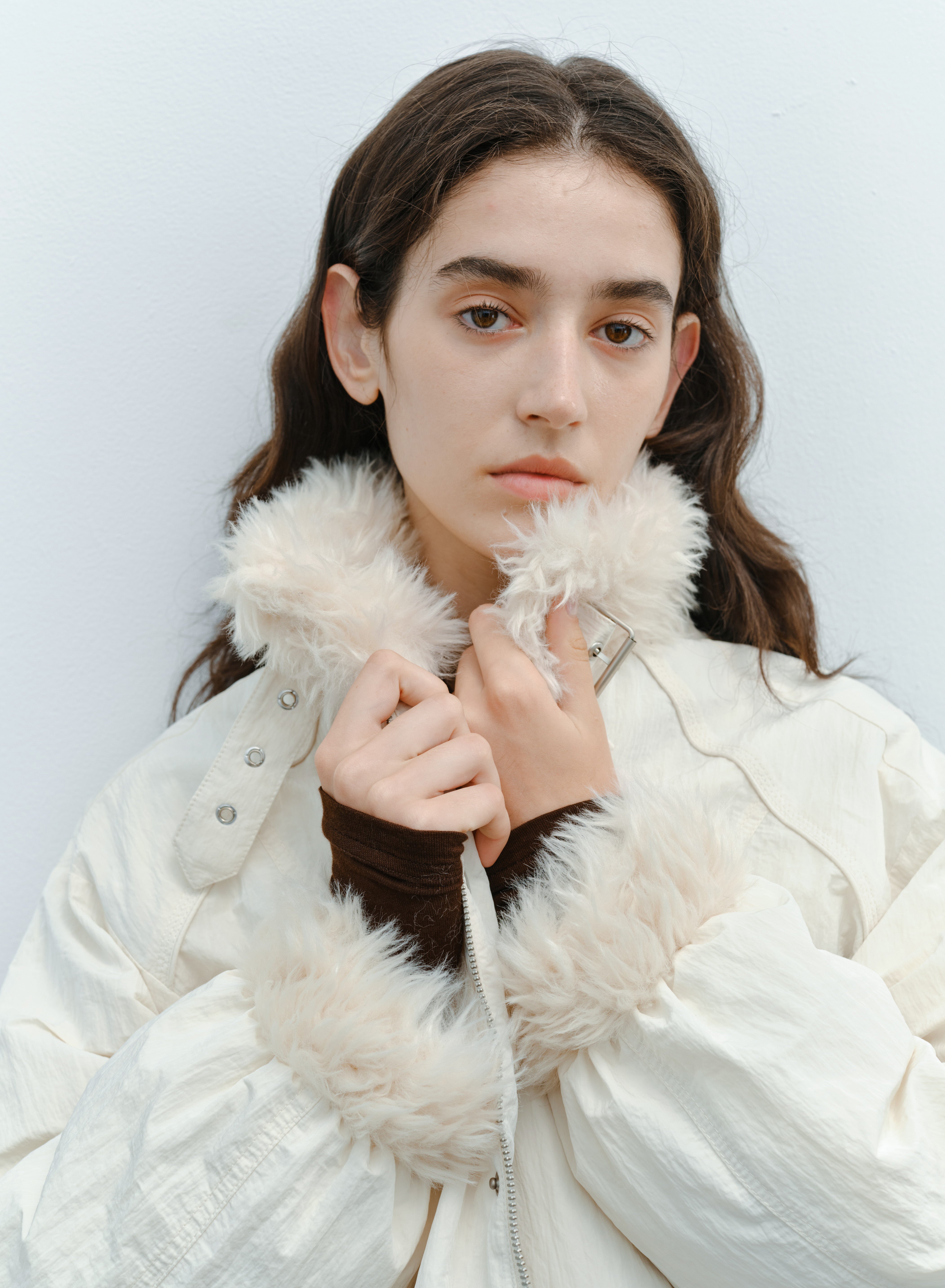 FUR EDGE BELT DOWN JACKET