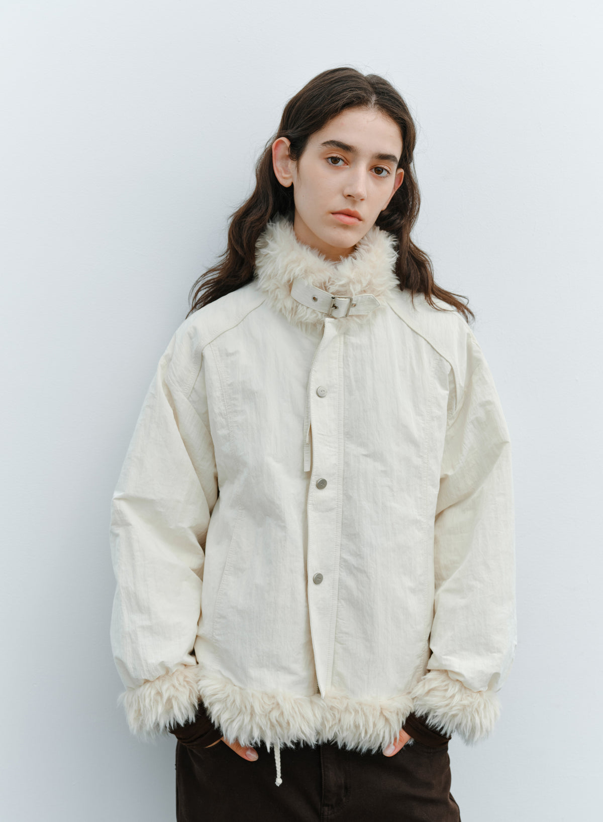 FUR EDGE BELT DOWN JACKET