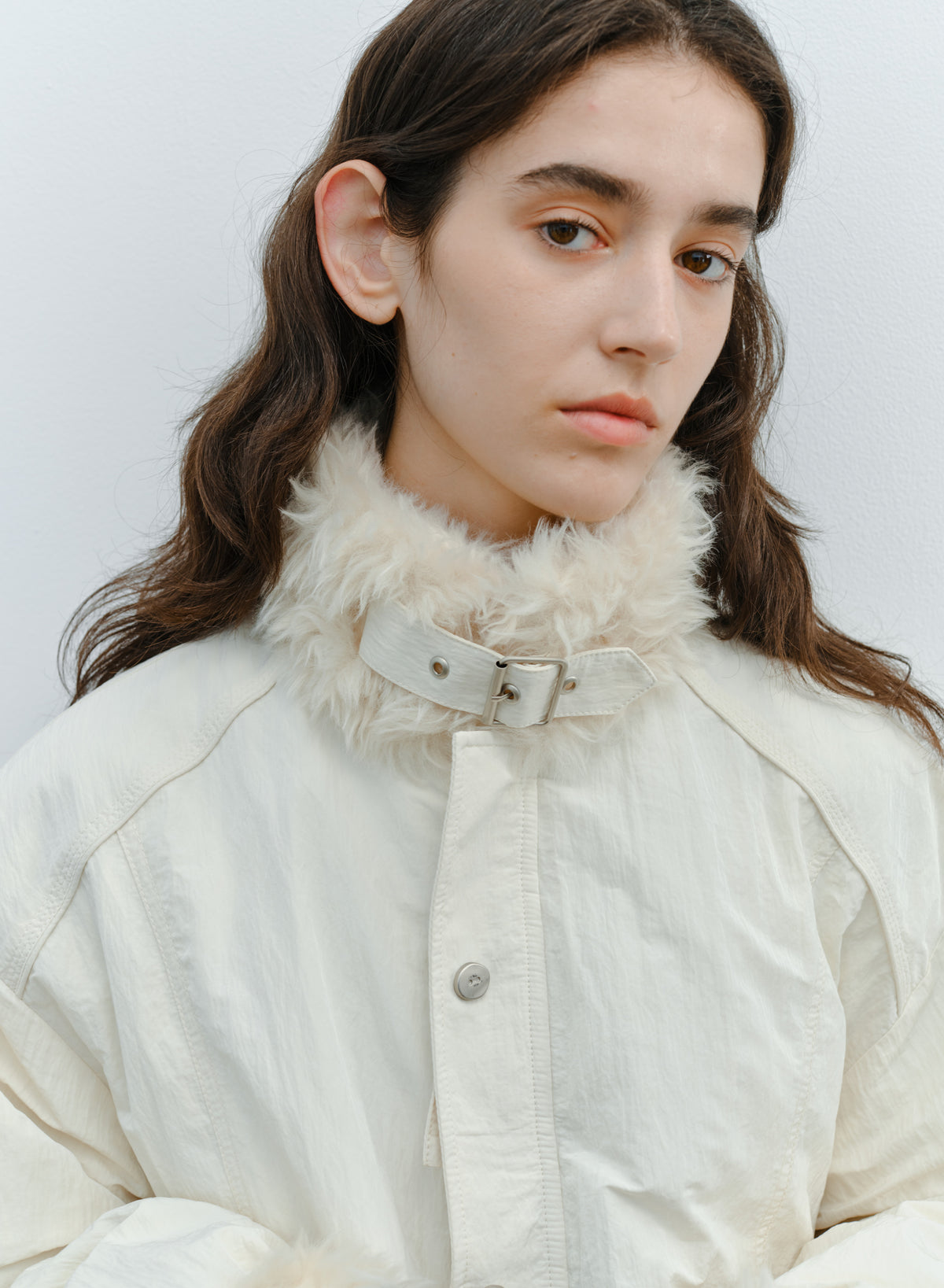 FUR EDGE BELT DOWN JACKET