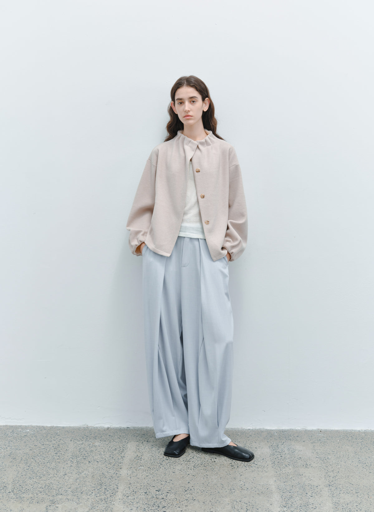 TUCK HEM DRAPE SLACKS