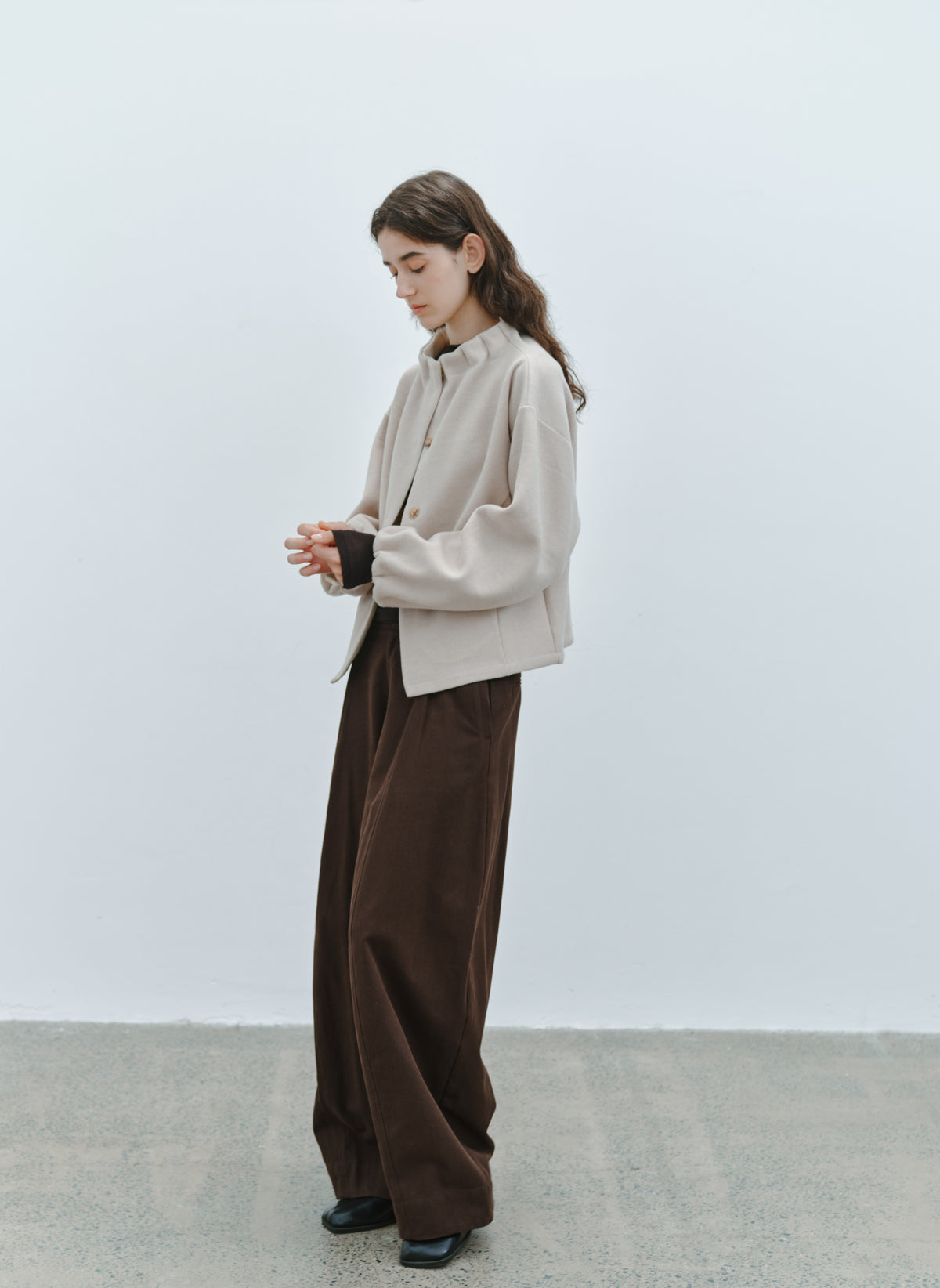 DEEP TUCK WIDE PANTS