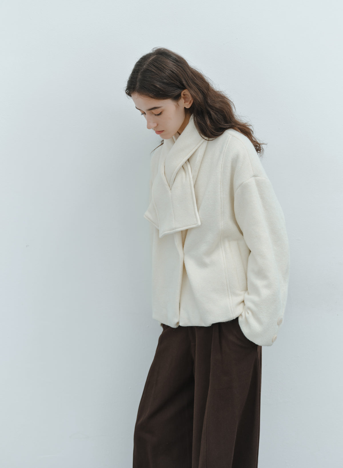 WARM TEXTURE SCARF JACKET