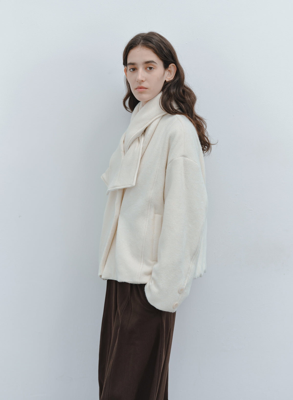 WARM TEXTURE SCARF JACKET