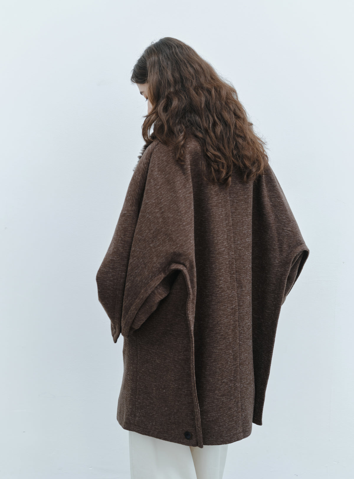 BATWING SLEEVE FUR COAT