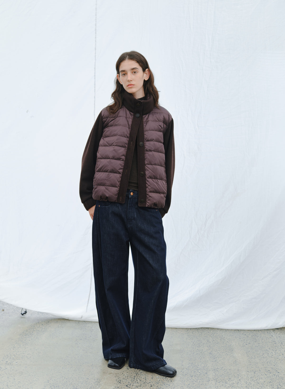 KNIT DOCKING DOWN JACKET