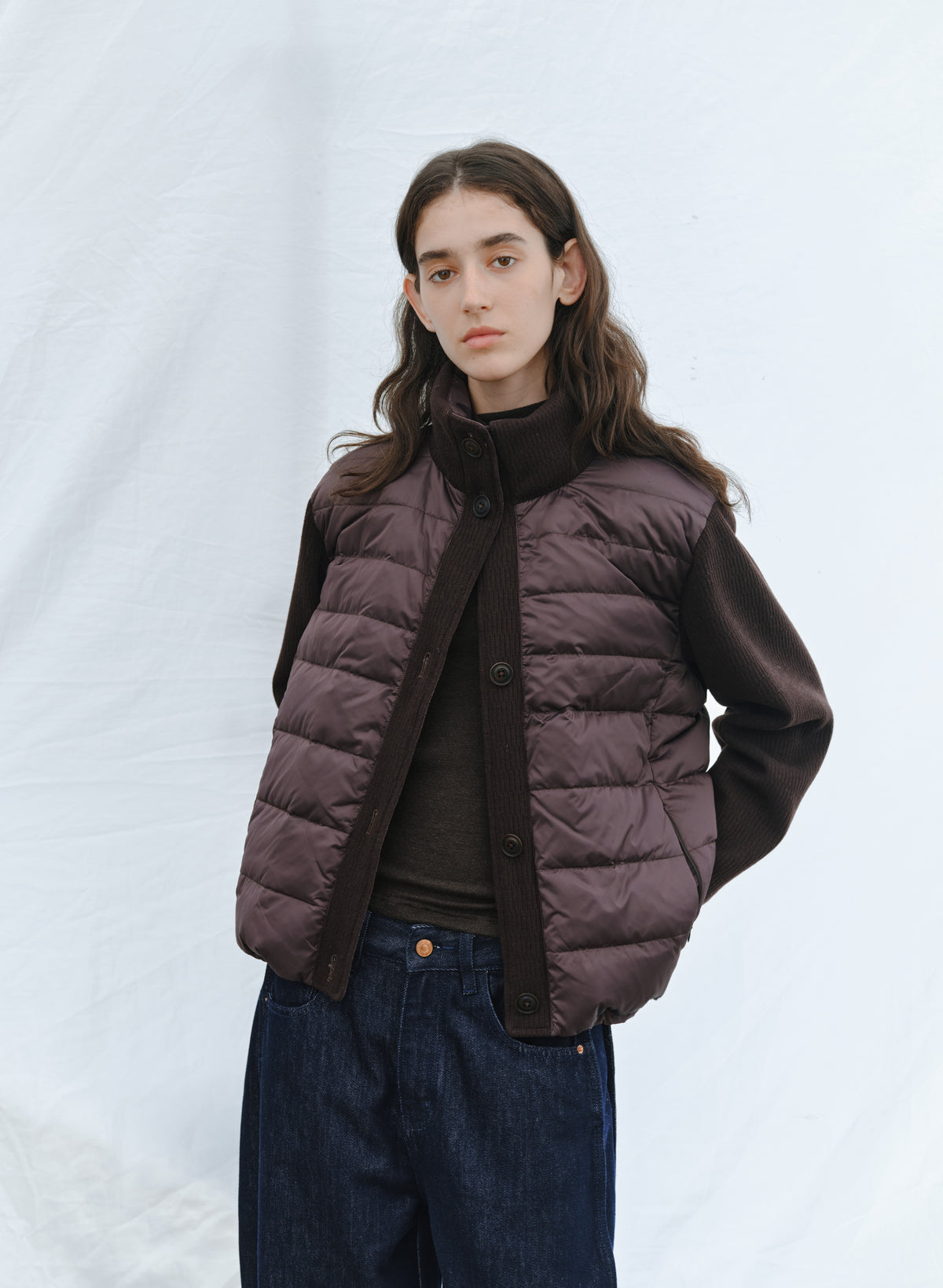 KNIT DOCKING DOWN JACKET