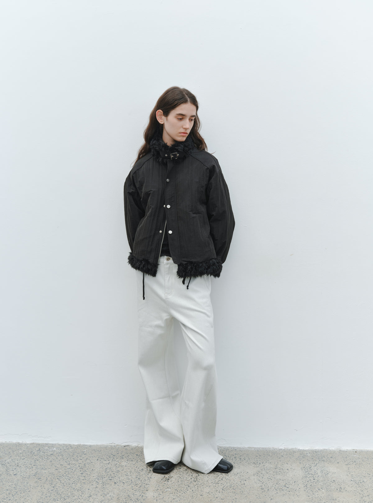FUR EDGE BELT DOWN JACKET
