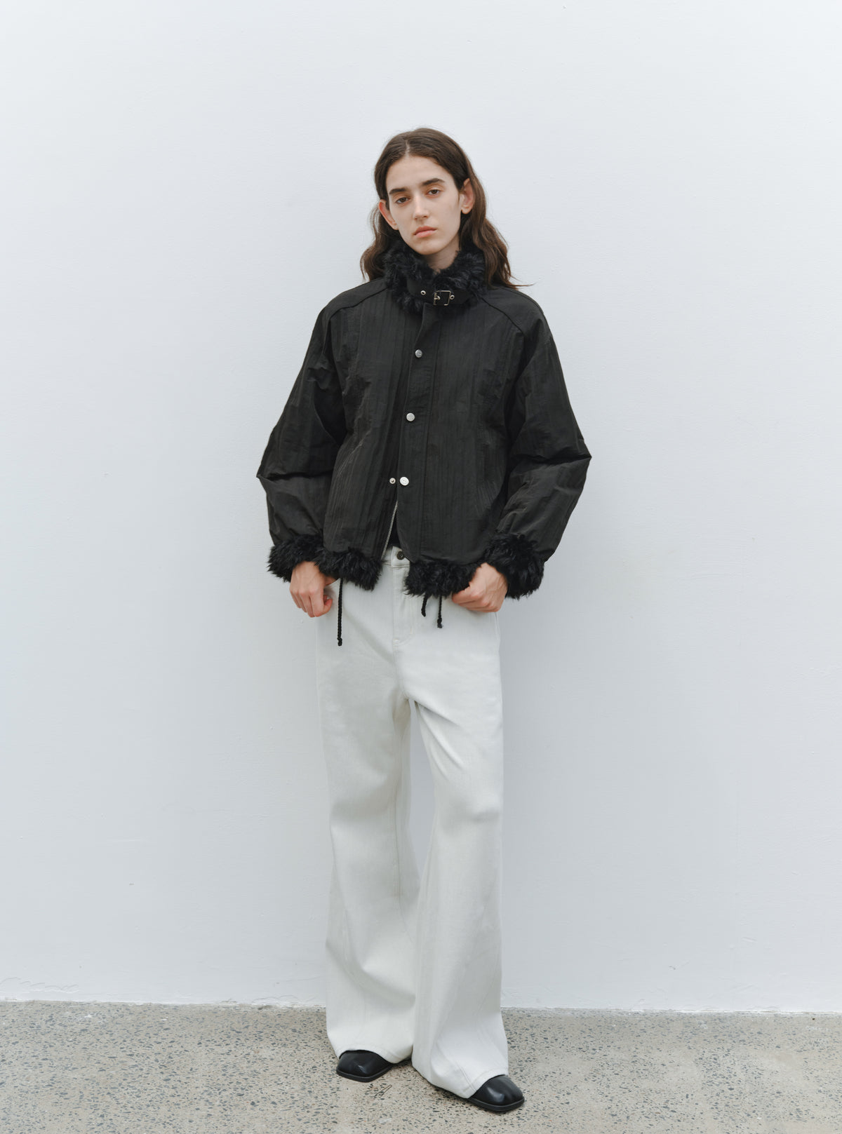 FUR EDGE BELT DOWN JACKET