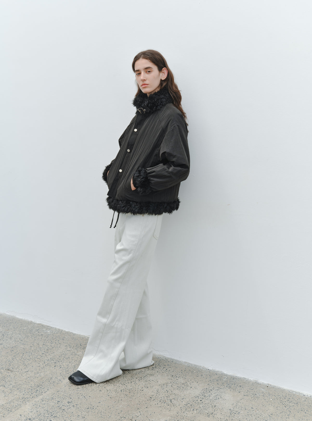 FUR EDGE BELT DOWN JACKET