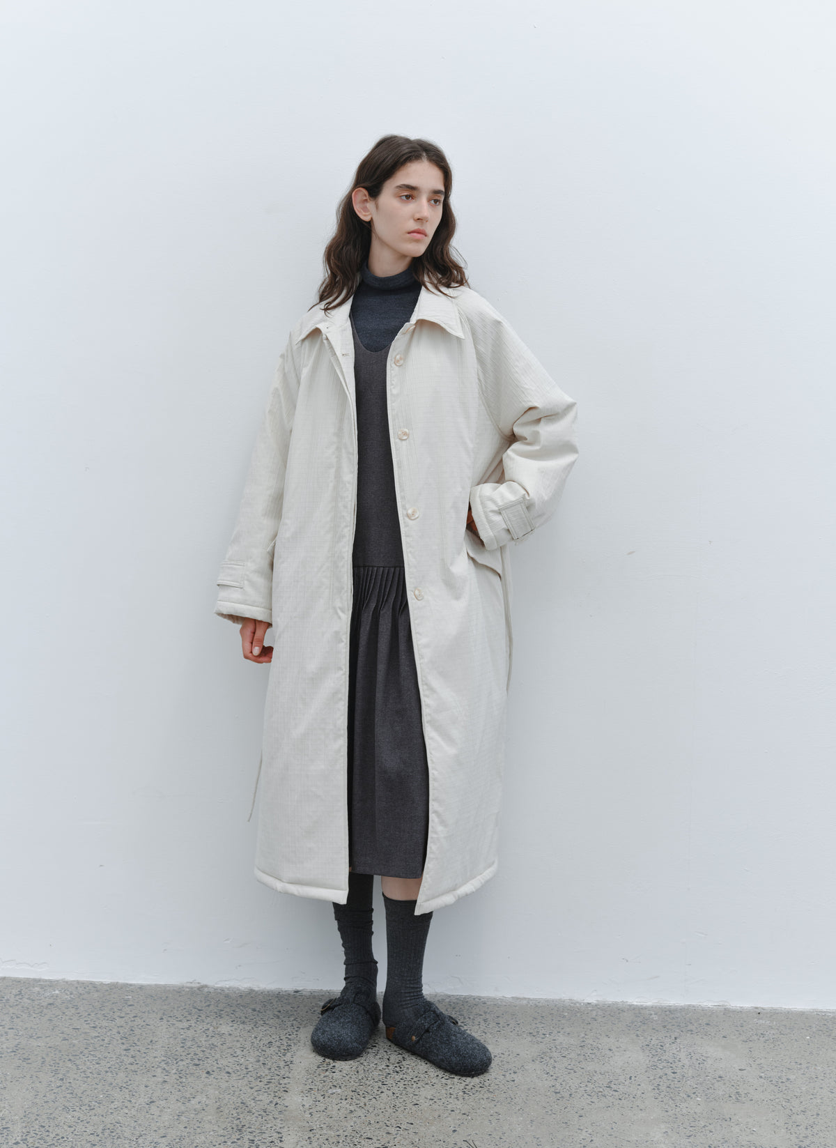 QUILTED TEXTURE WARM TRENCH