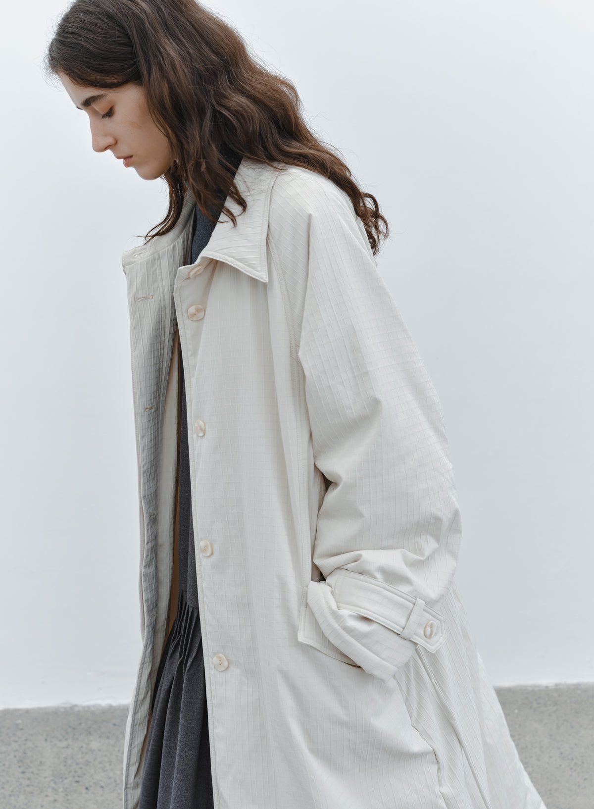 QUILTED TEXTURE WARM TRENCH