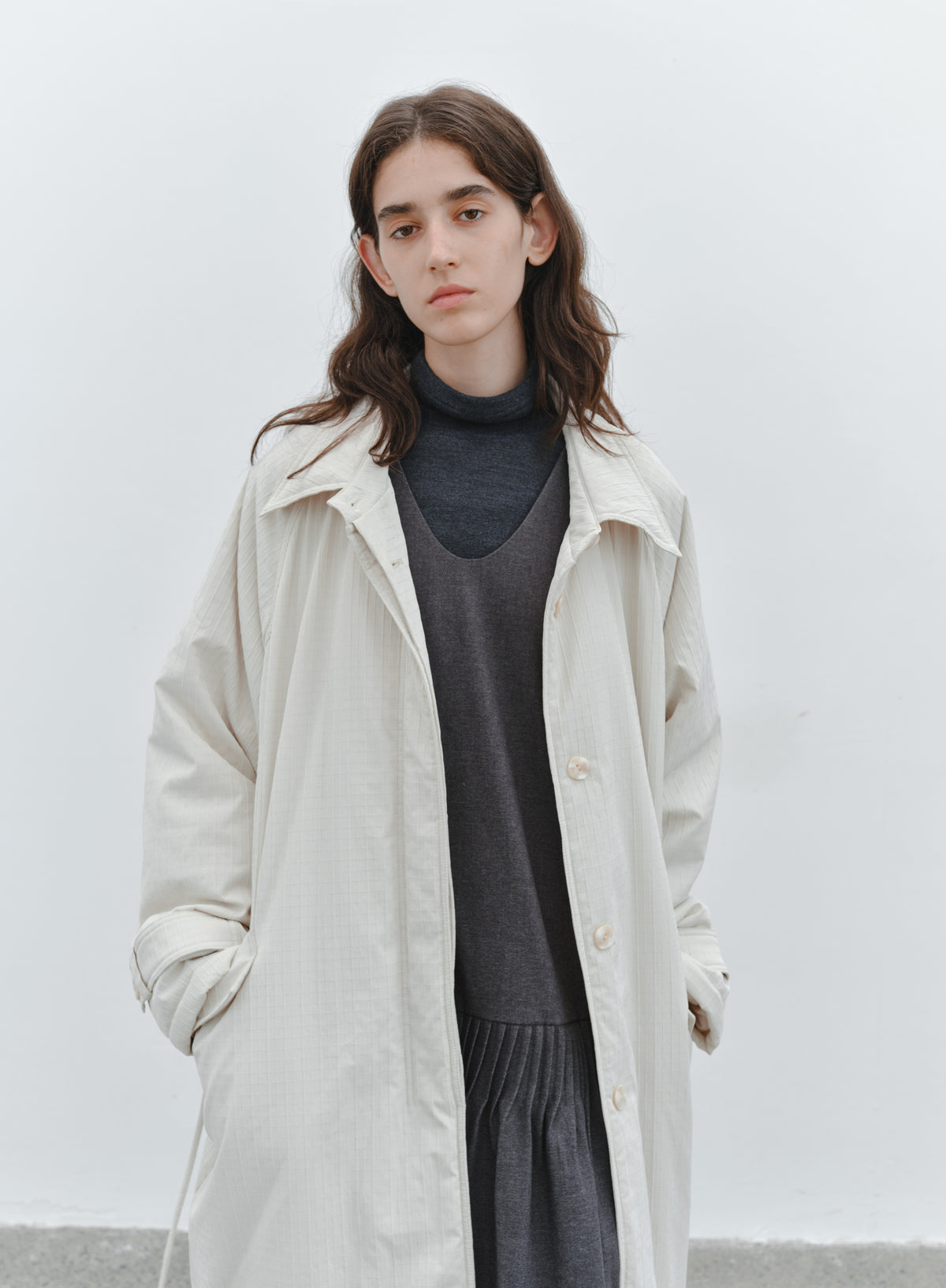 QUILTED TEXTURE WARM TRENCH