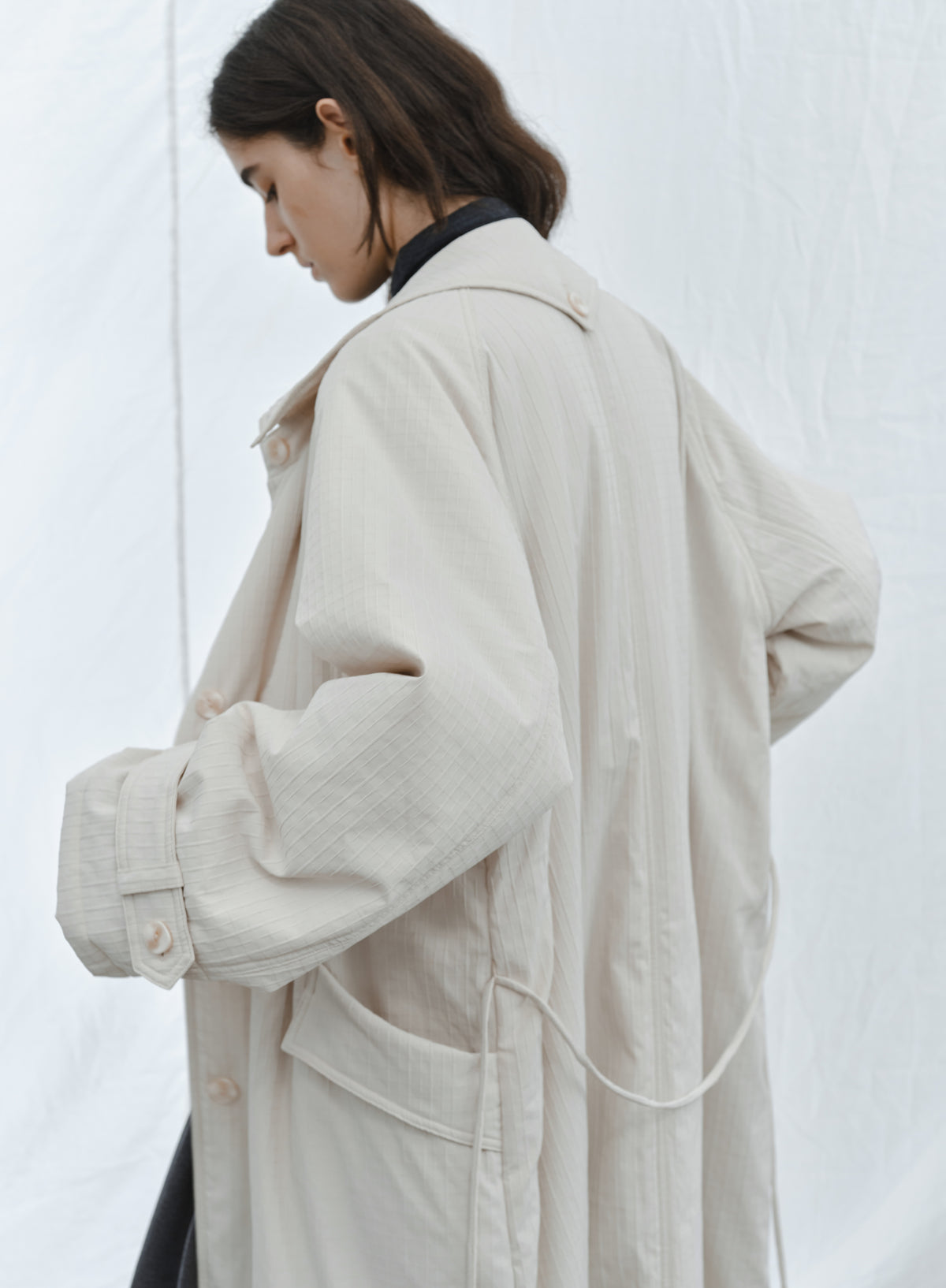 QUILTED TEXTURE WARM TRENCH