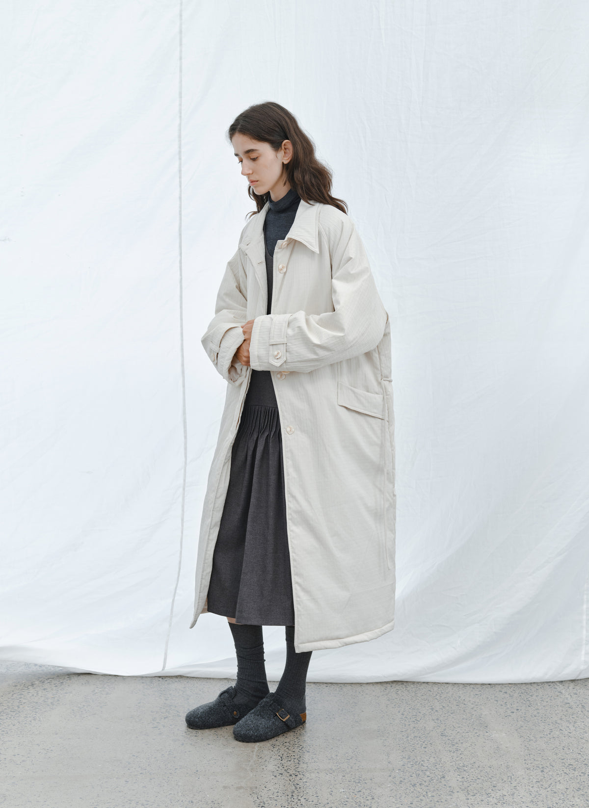 QUILTED TEXTURE WARM TRENCH