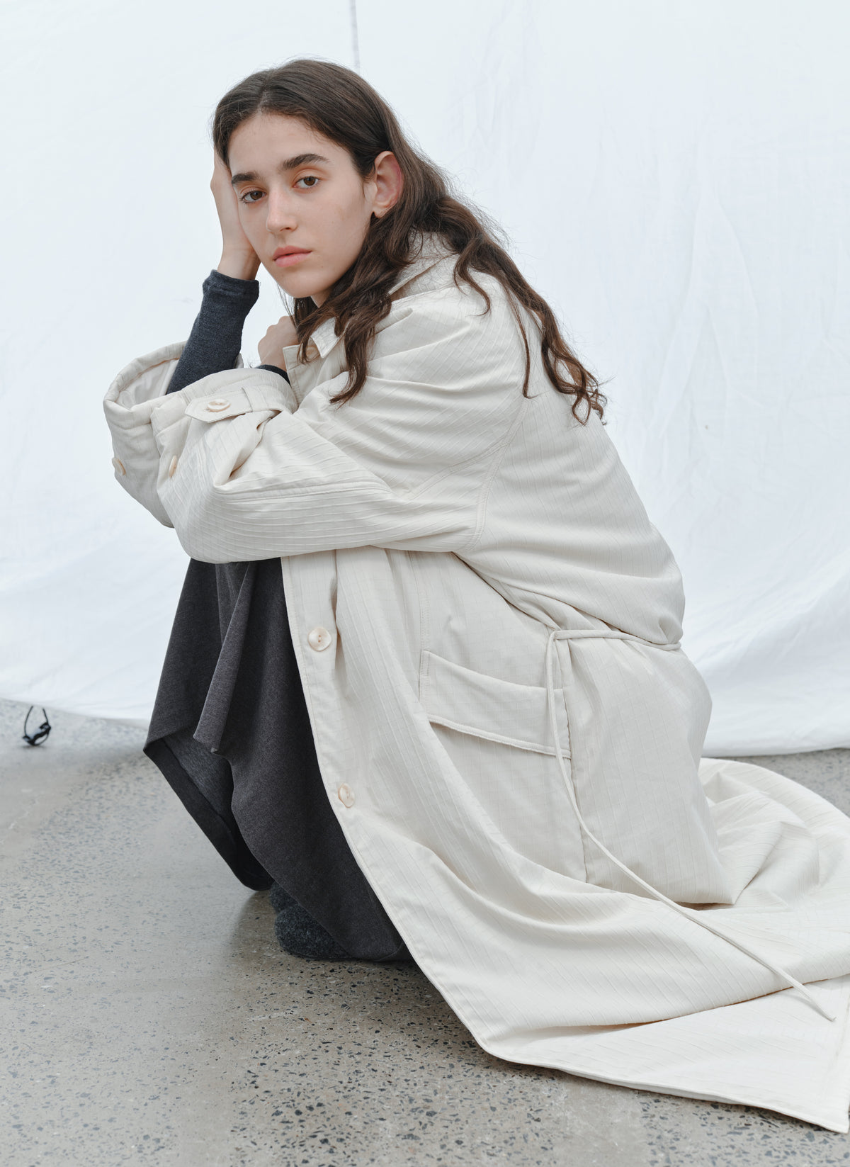 QUILTED TEXTURE WARM TRENCH
