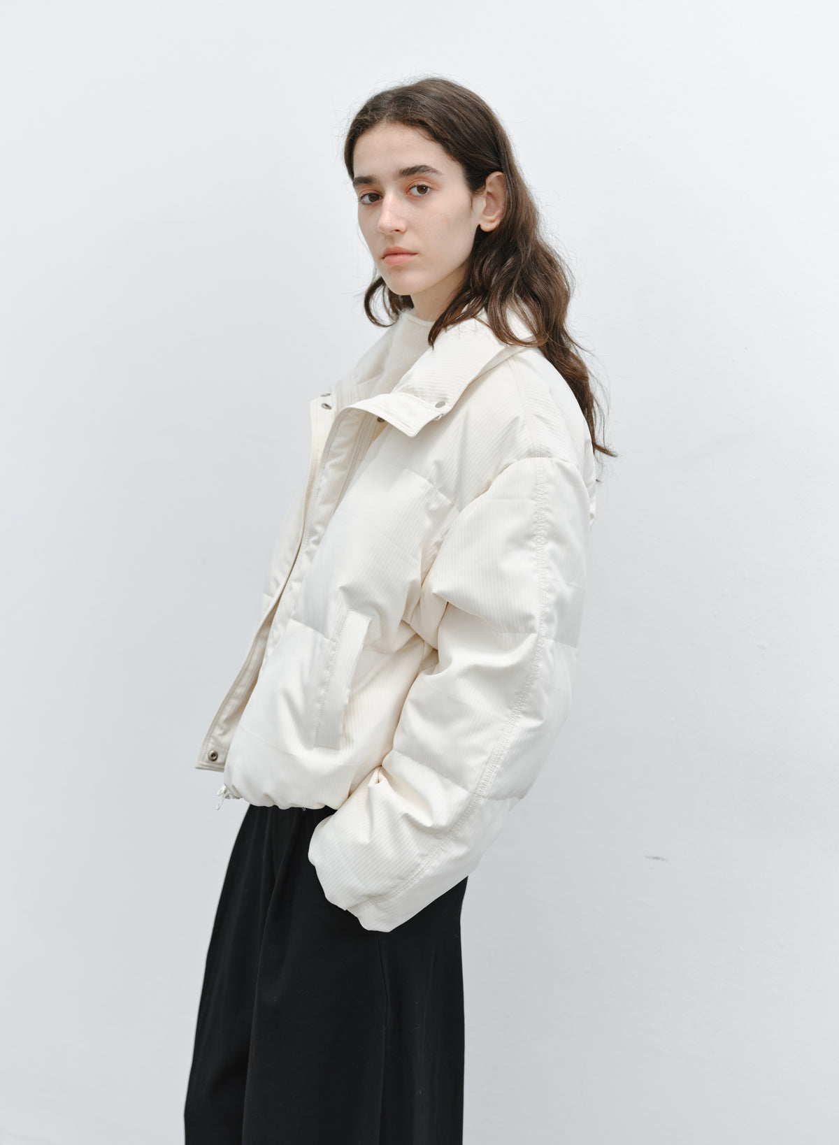 STAND COLLAR SHORT DOWN