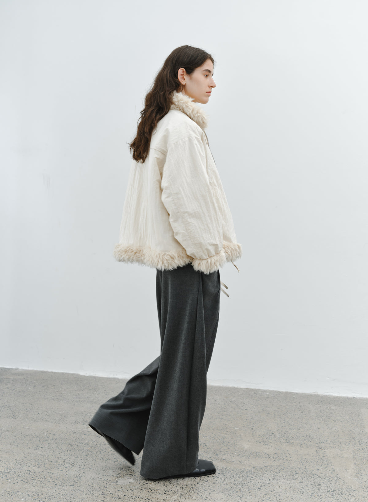 SHARP DRAPE WIDE SLACKS