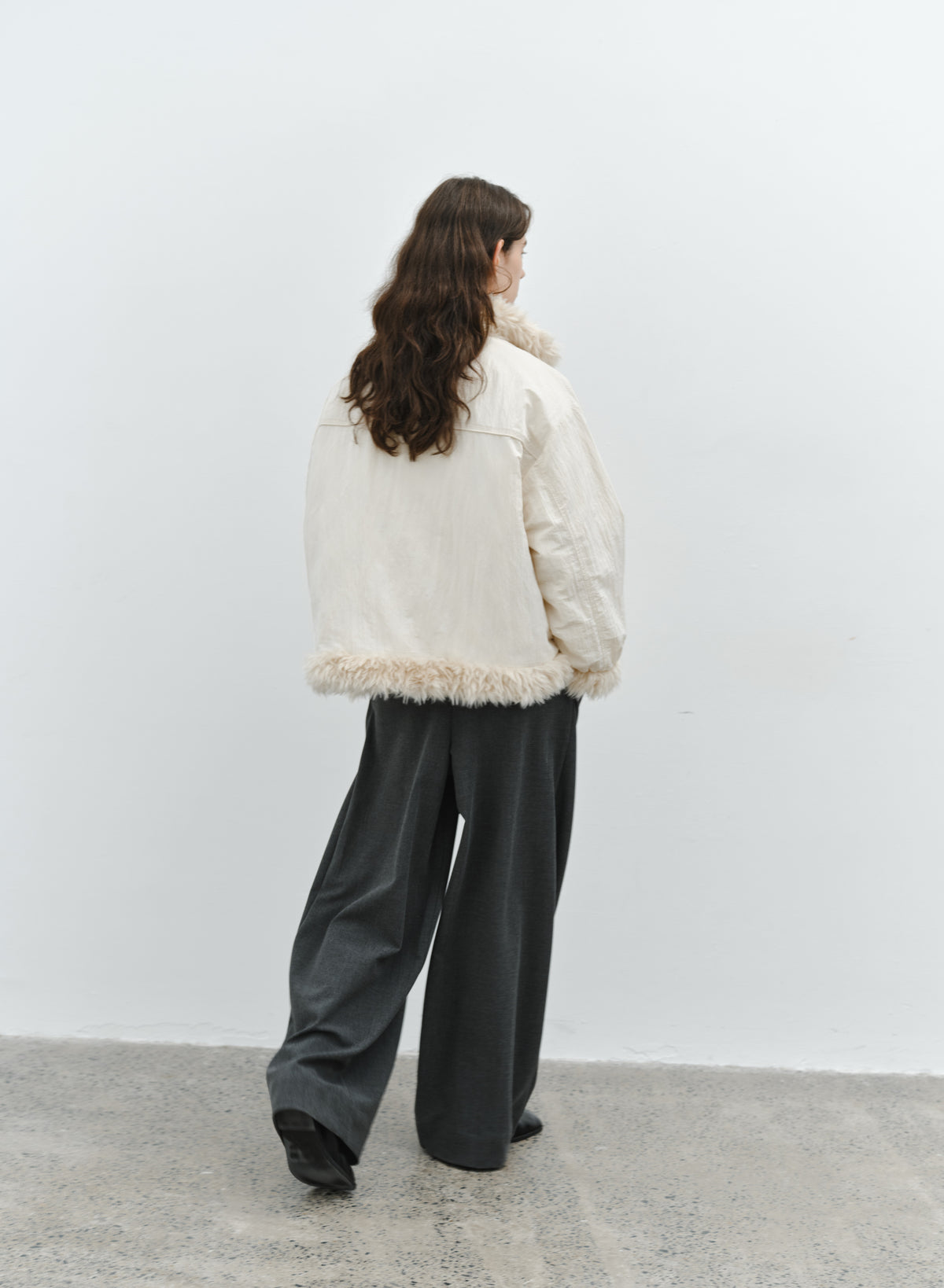 FUR EDGE BELT DOWN JACKET