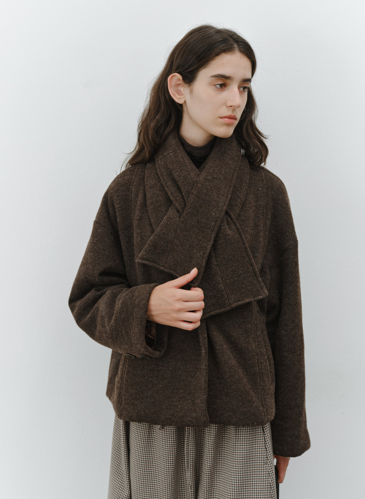 WARM TEXTURE SCARF JACKET