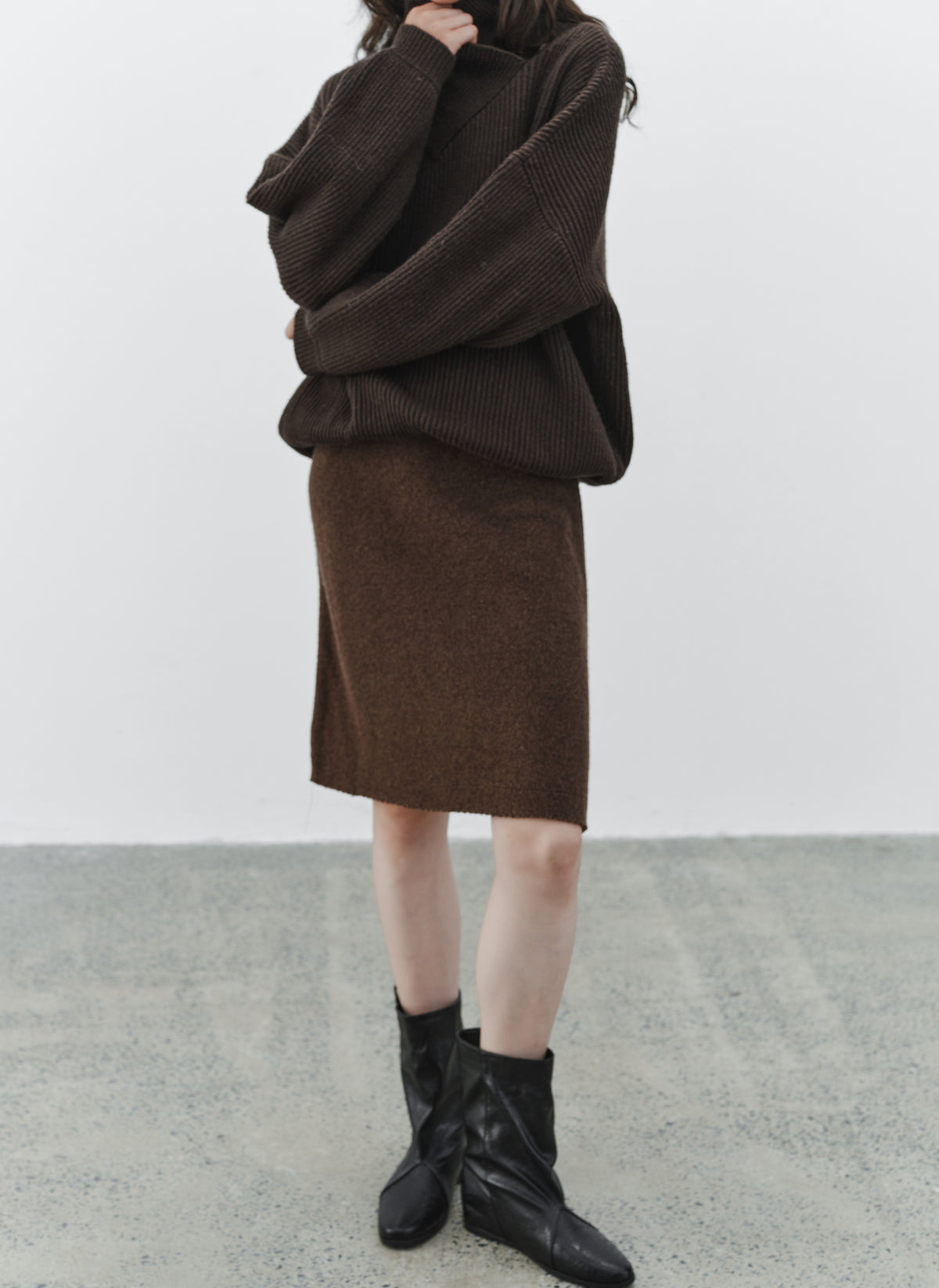 WARM TONE KNIT SKIRT