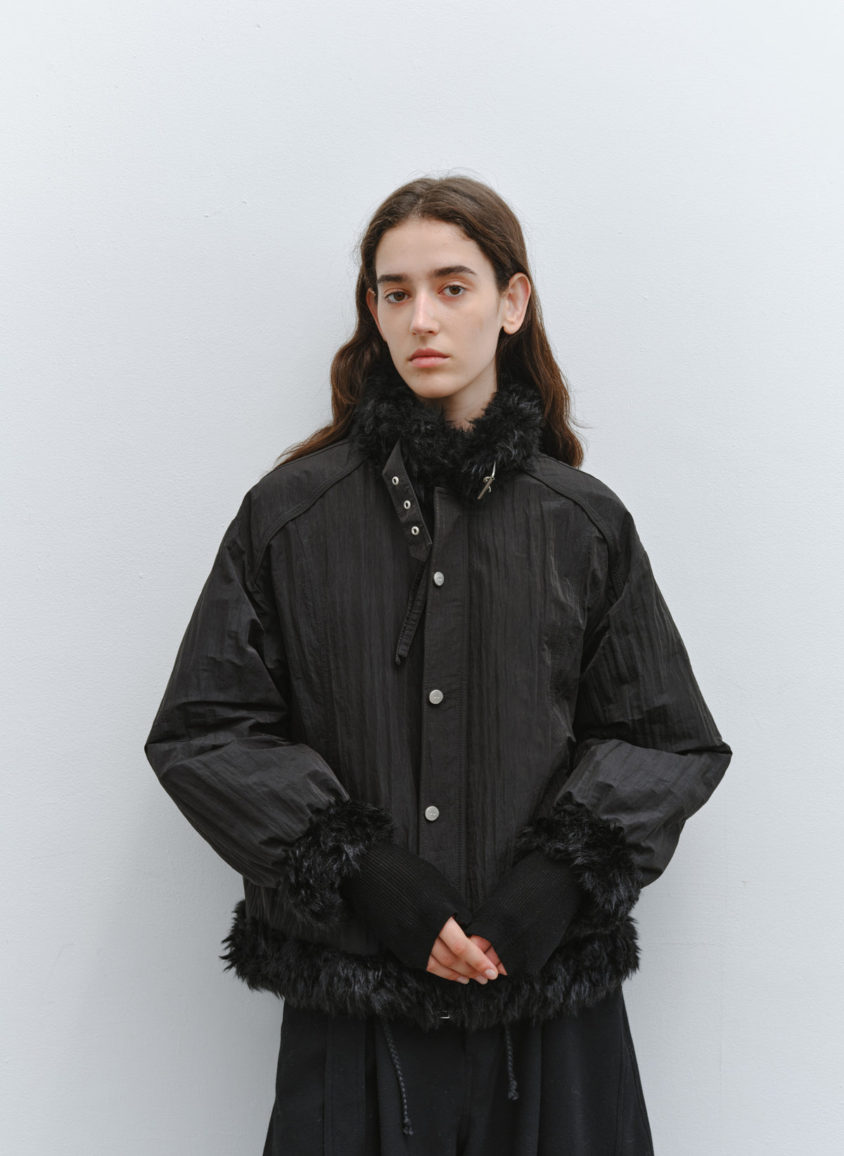 FUR EDGE BELT DOWN JACKET