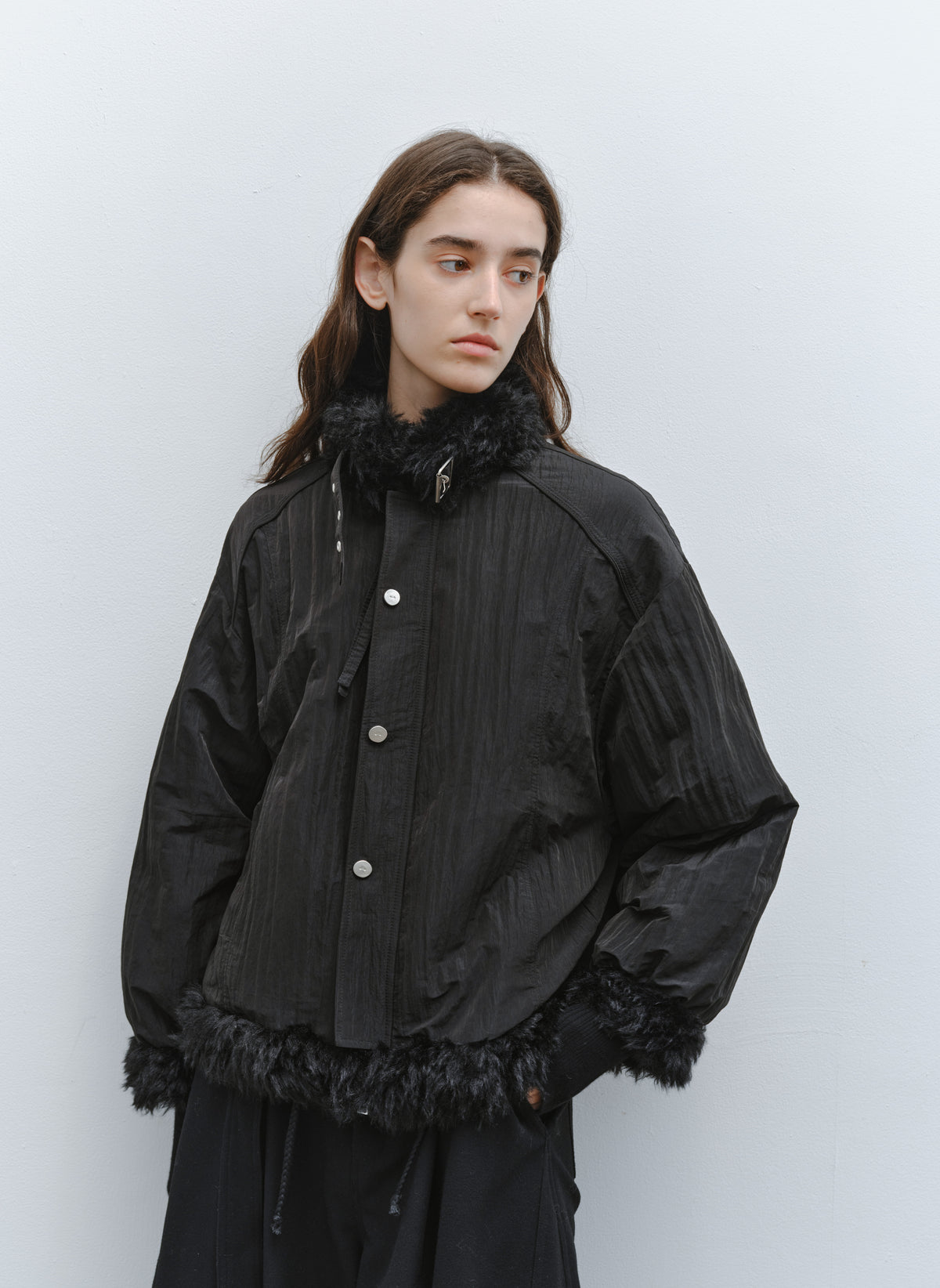 FUR EDGE BELT DOWN JACKET