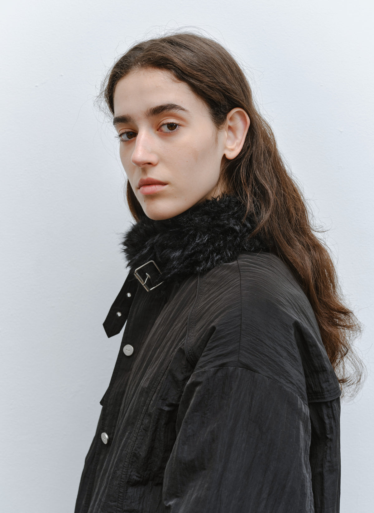 FUR EDGE BELT DOWN JACKET