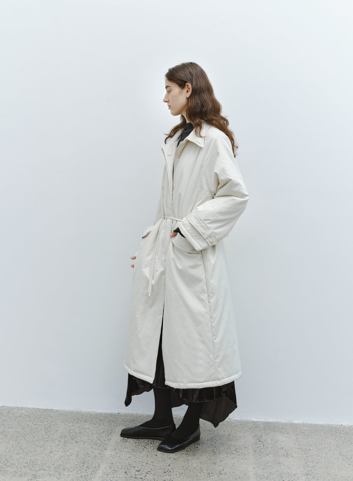 QUILTED TEXTURE WARM TRENCH