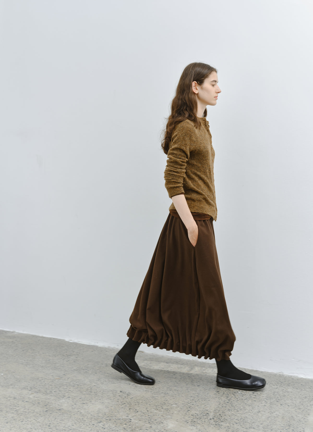 GATHER HEM DRAPE SKIRT