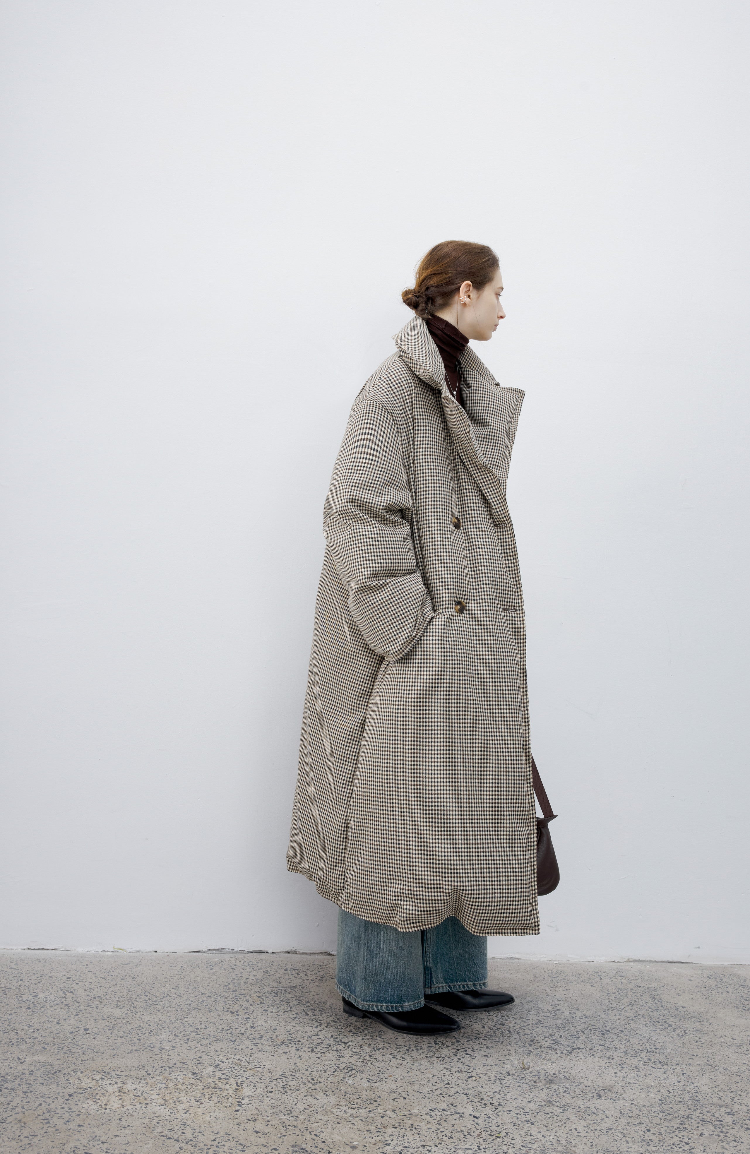 CLASSIC PLAID DOWN COAT