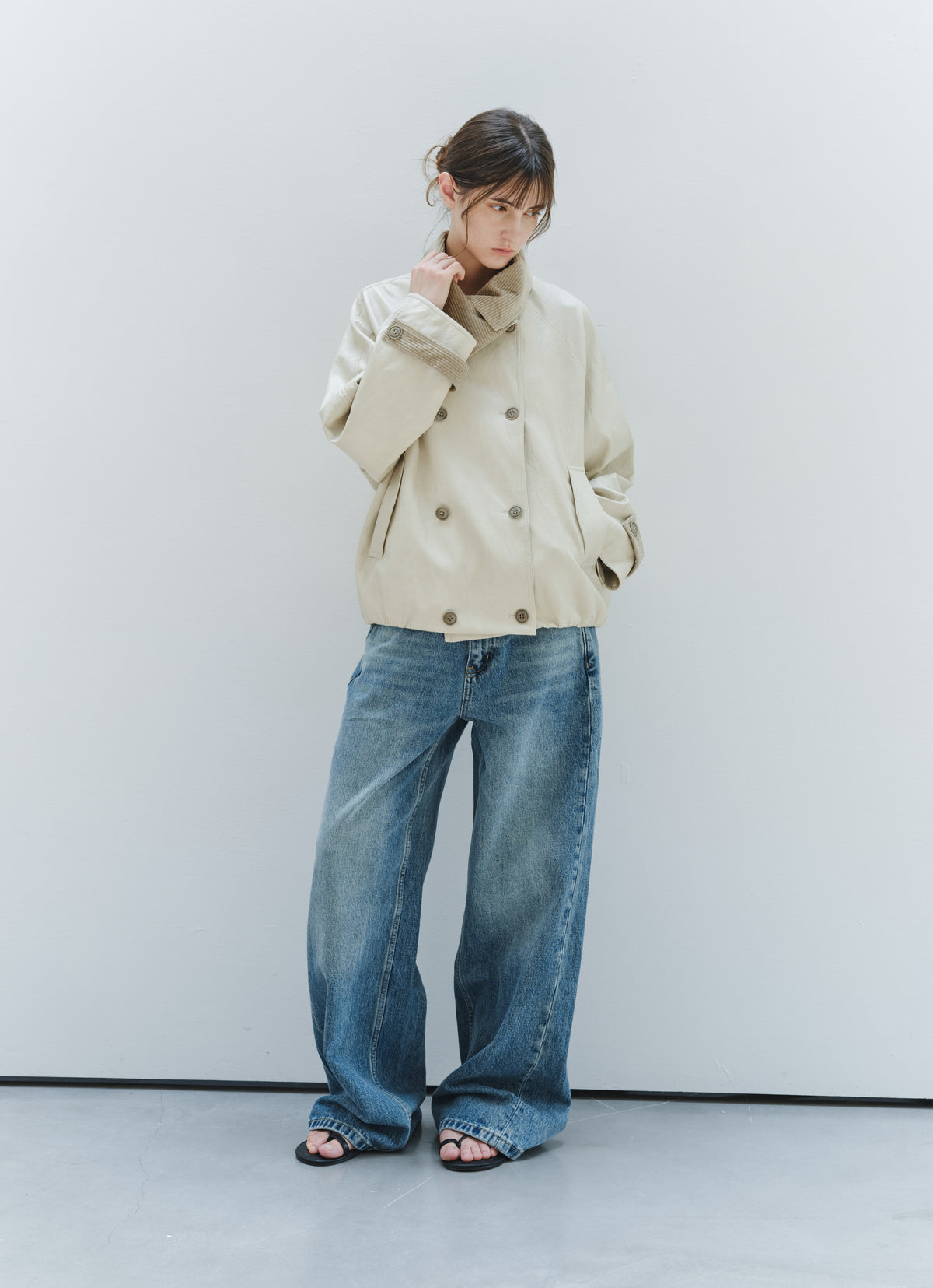 WASHED BLUE BASIC JEANS