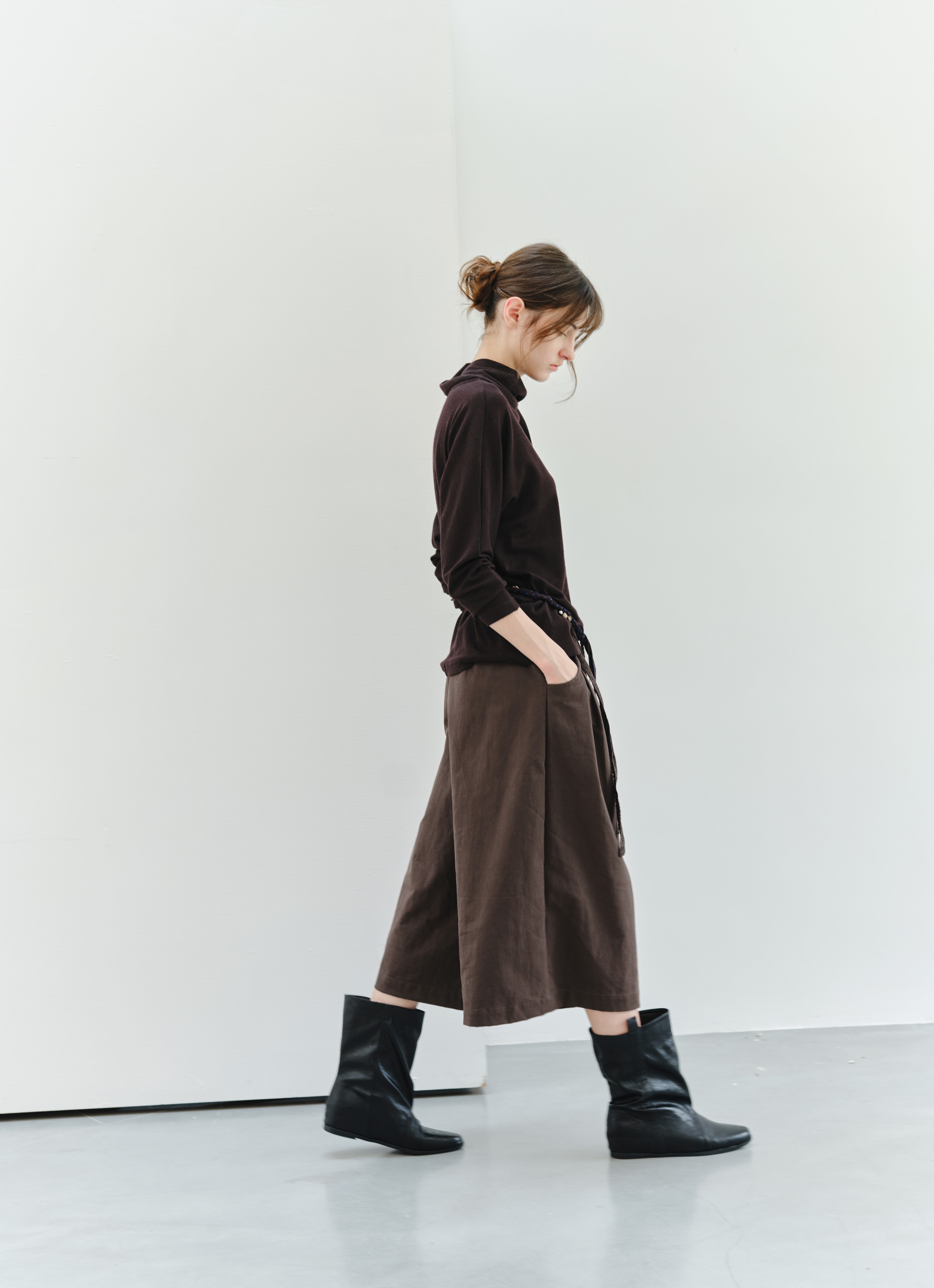 WIDE TACK HALF PANTS