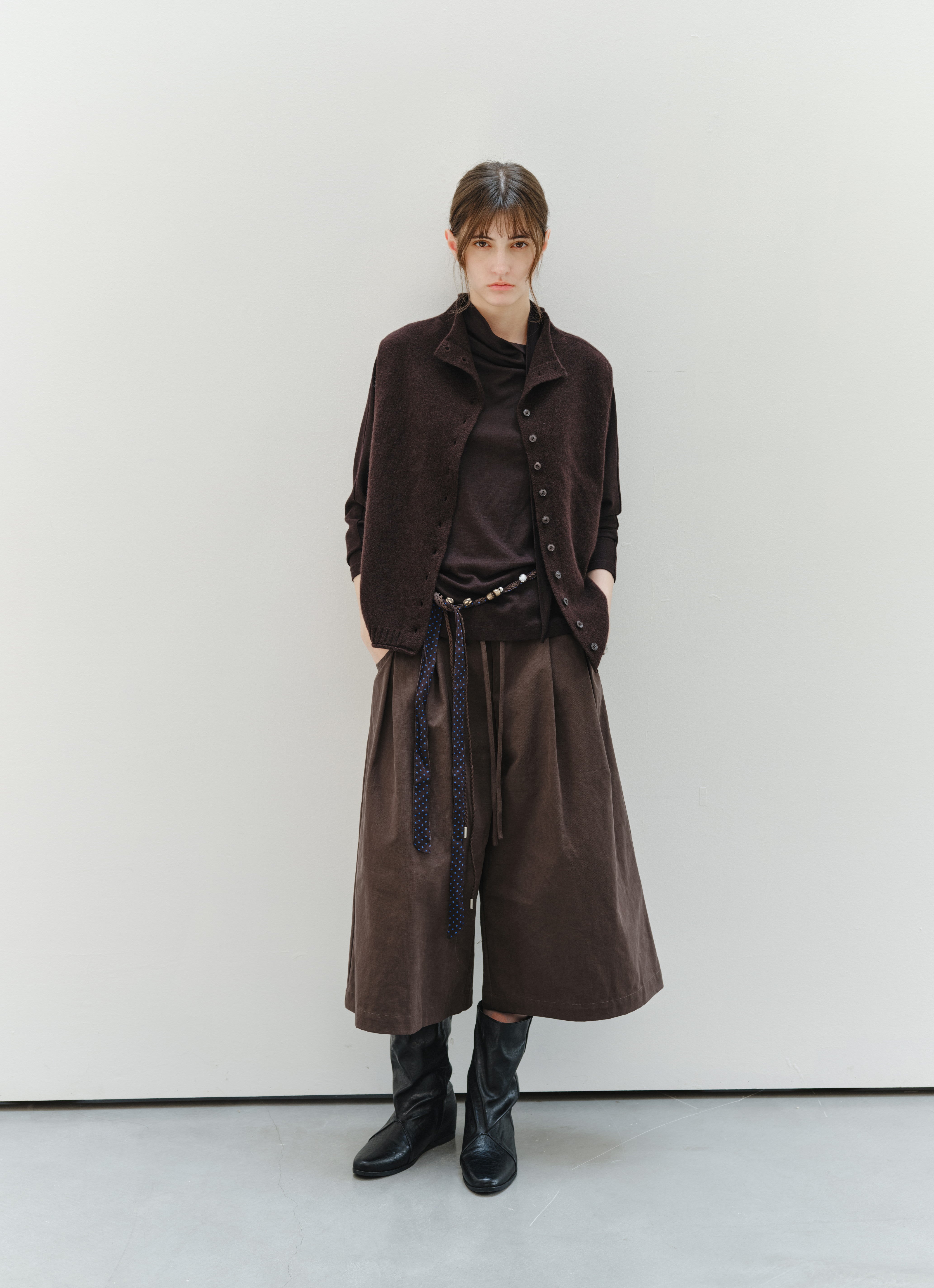 WIDE TACK HALF PANTS