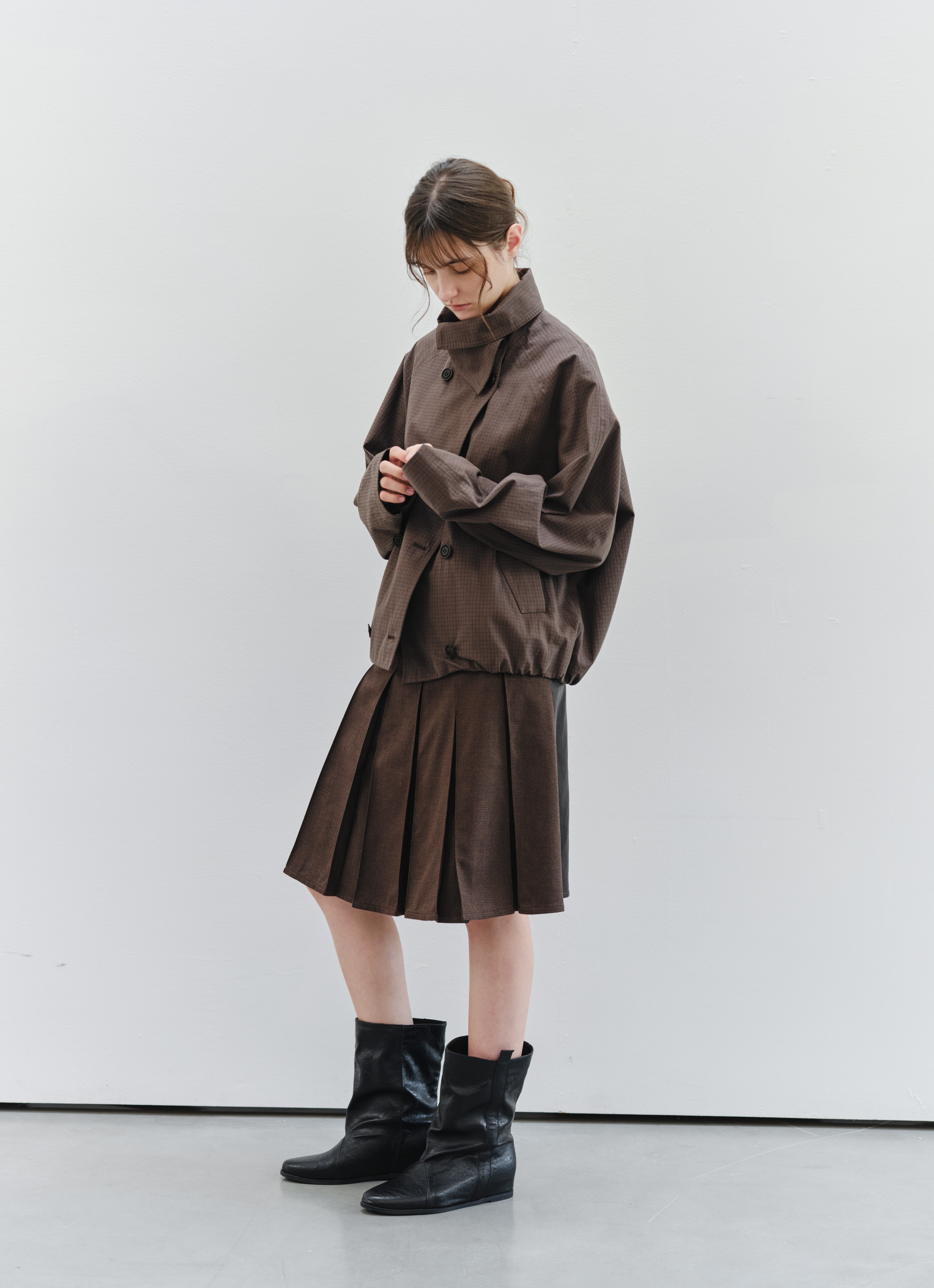 WRAP LAPEL SHORT TRENCH