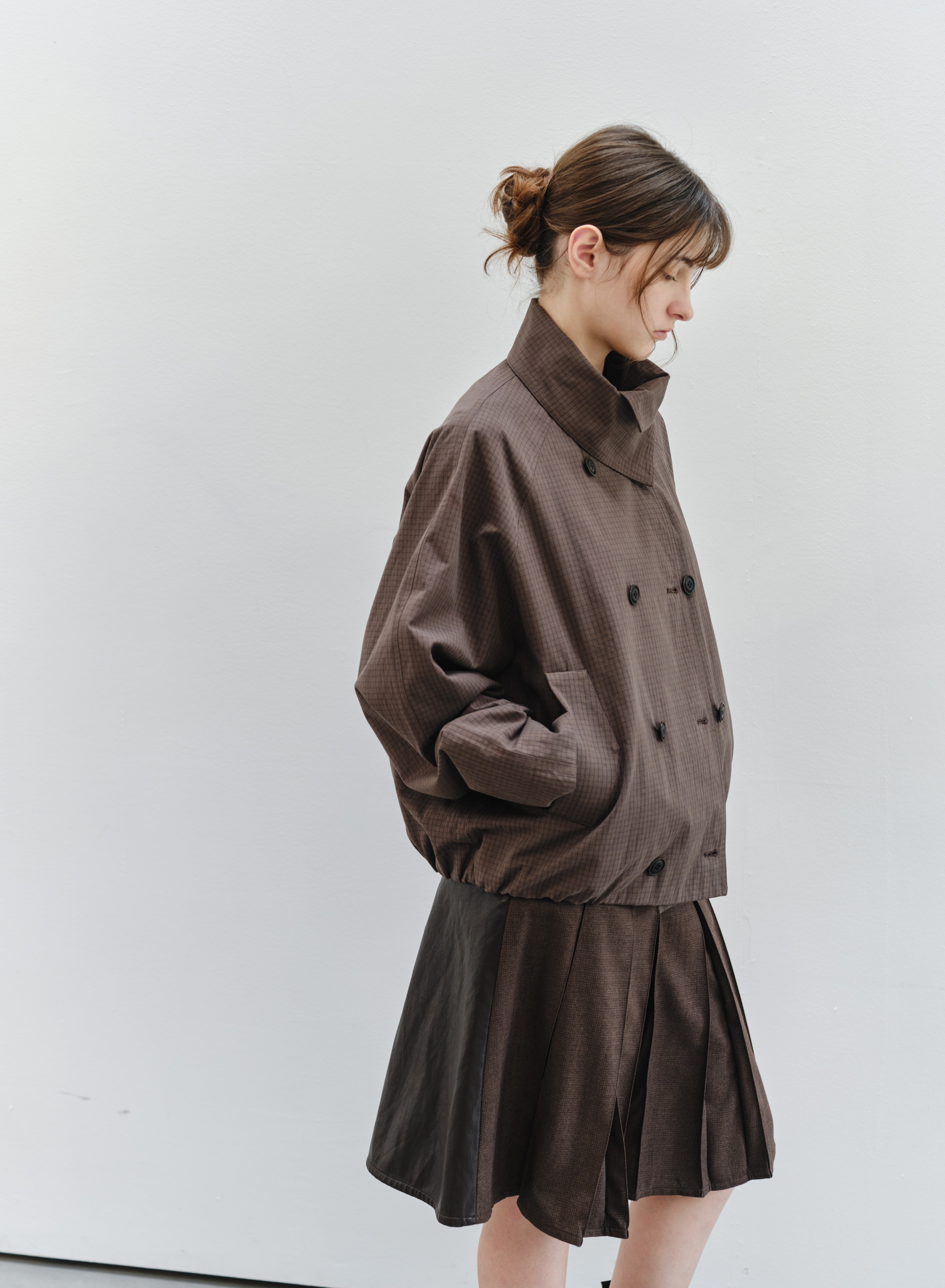 WRAP LAPEL SHORT TRENCH