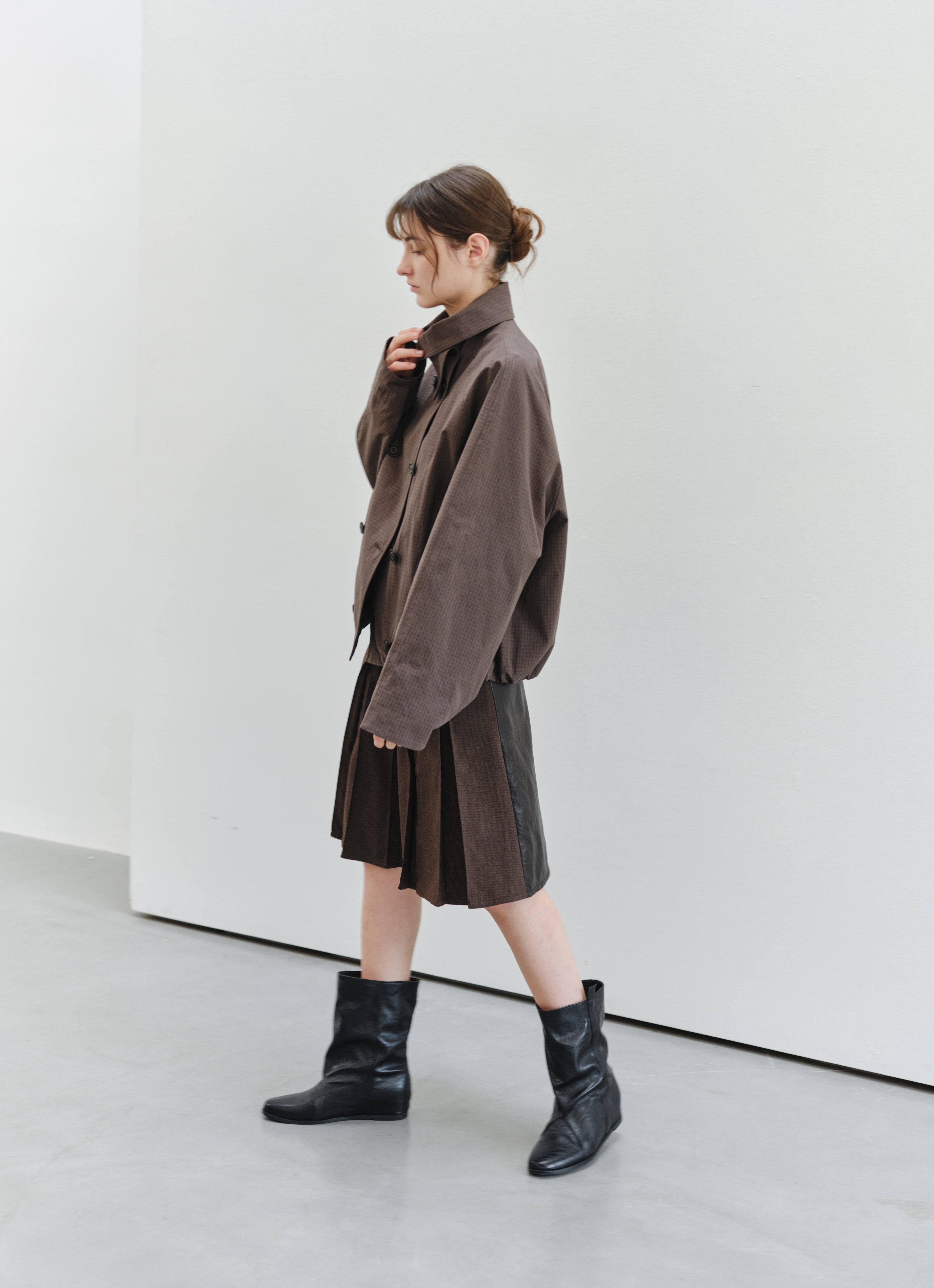 WRAP LAPEL SHORT TRENCH