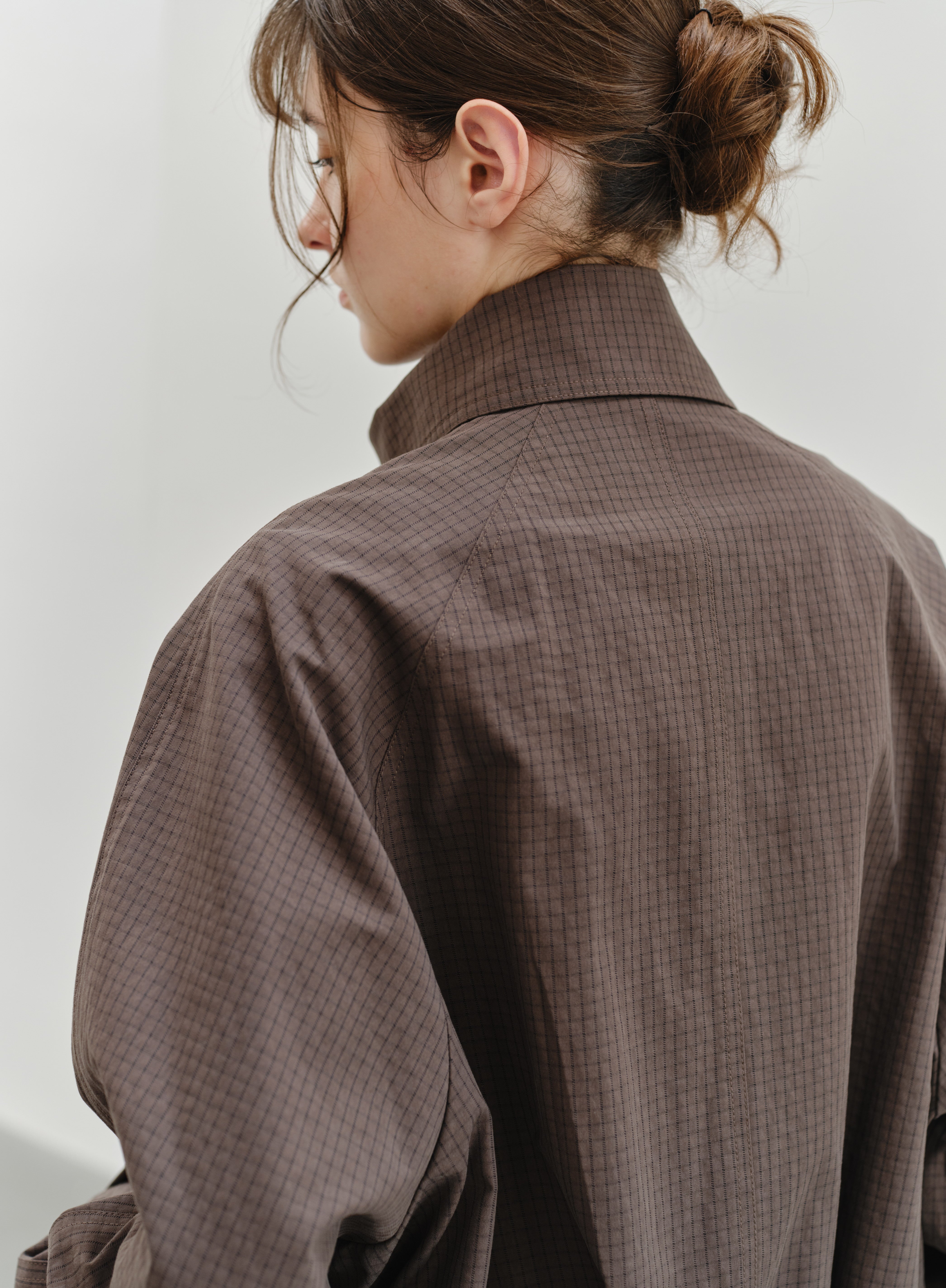 WRAP LAPEL SHORT TRENCH