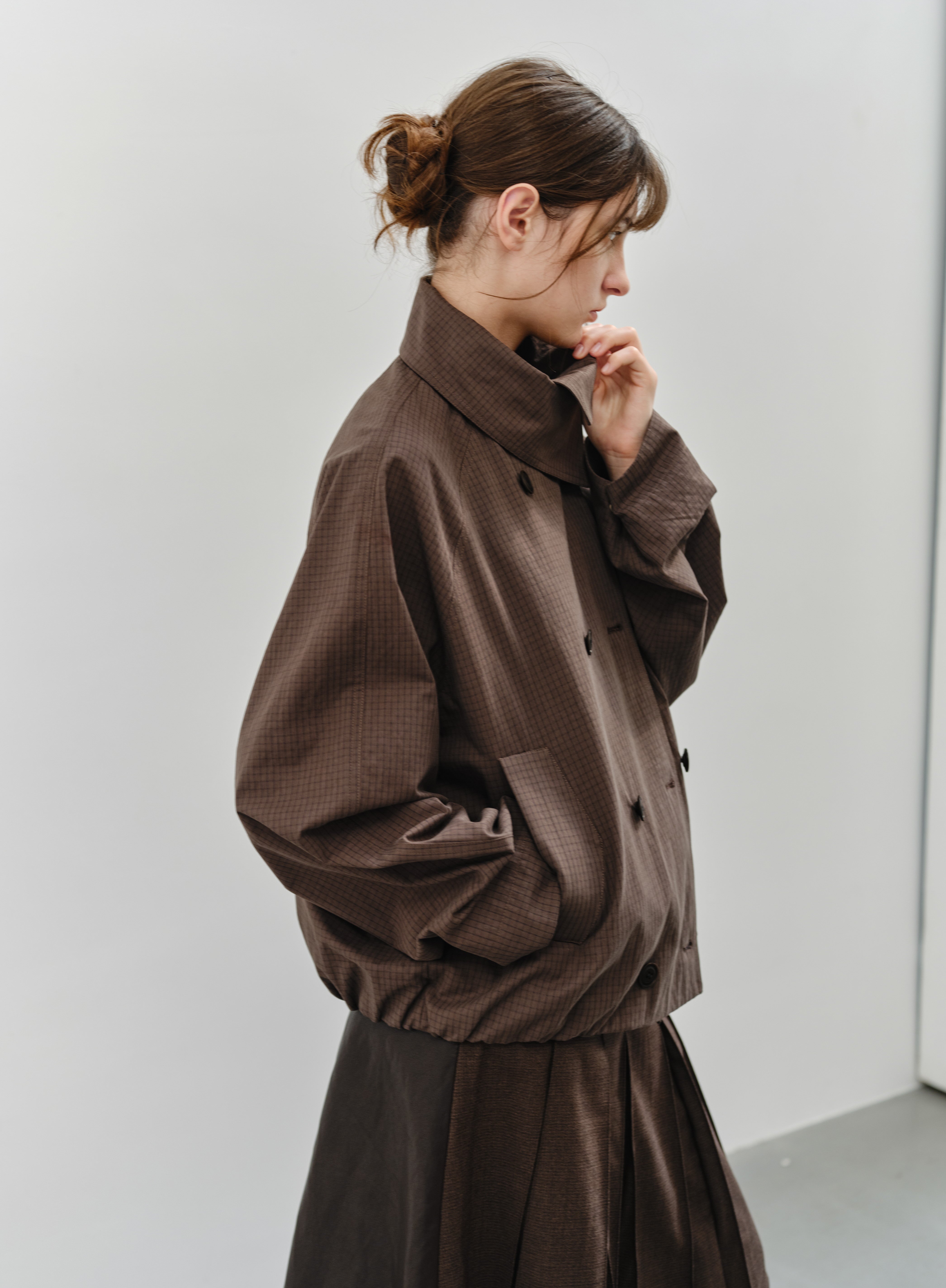 WRAP LAPEL SHORT TRENCH