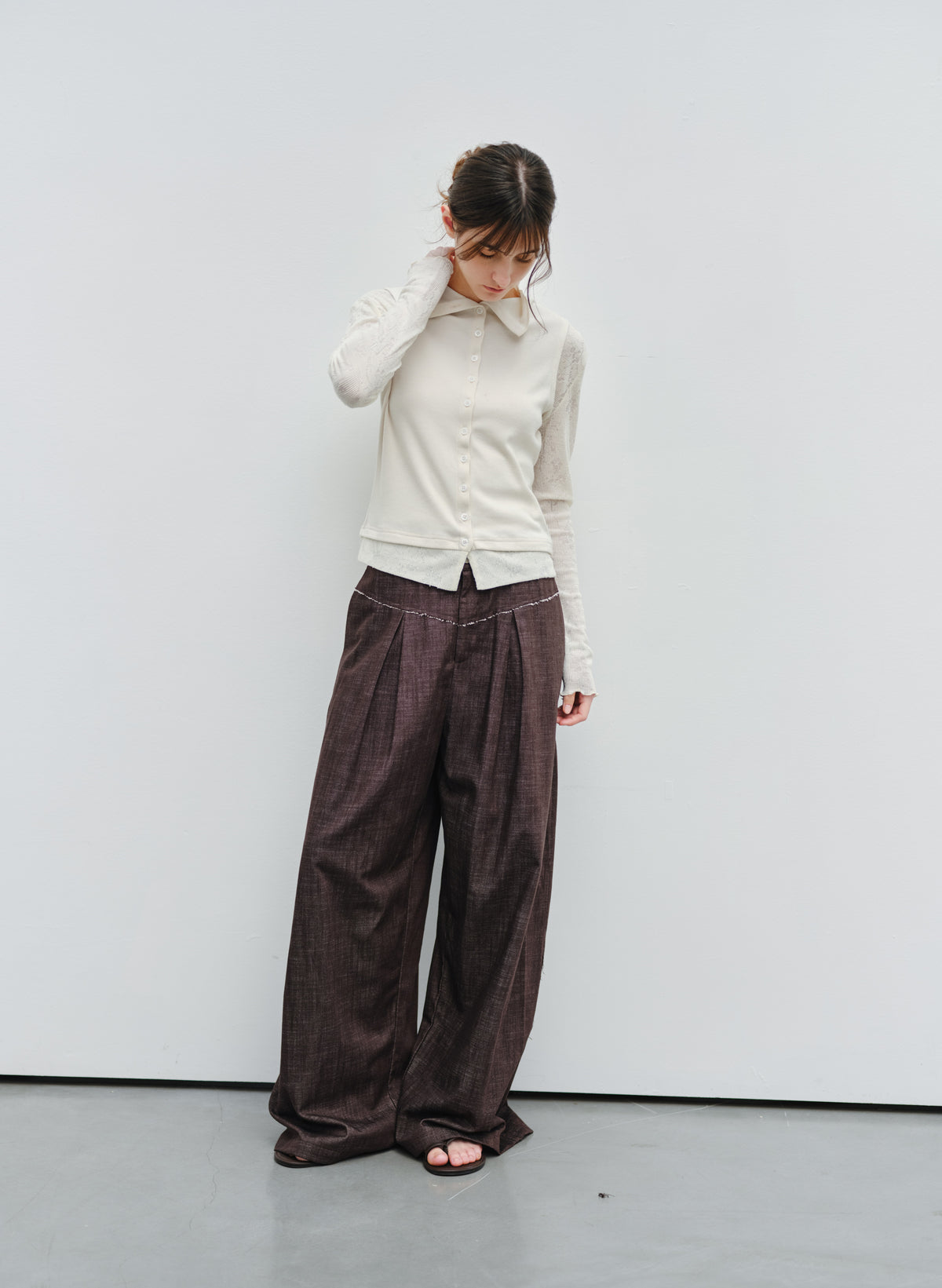 DAMAGE LINE WIDE PANTS