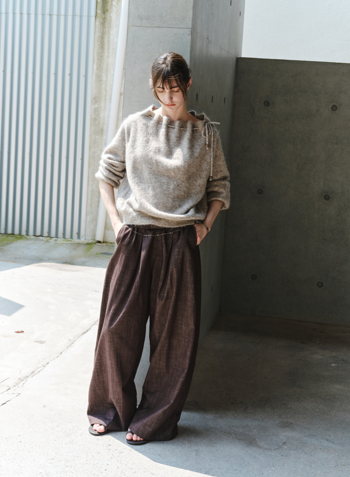 DAMAGE LINE WIDE PANTS
