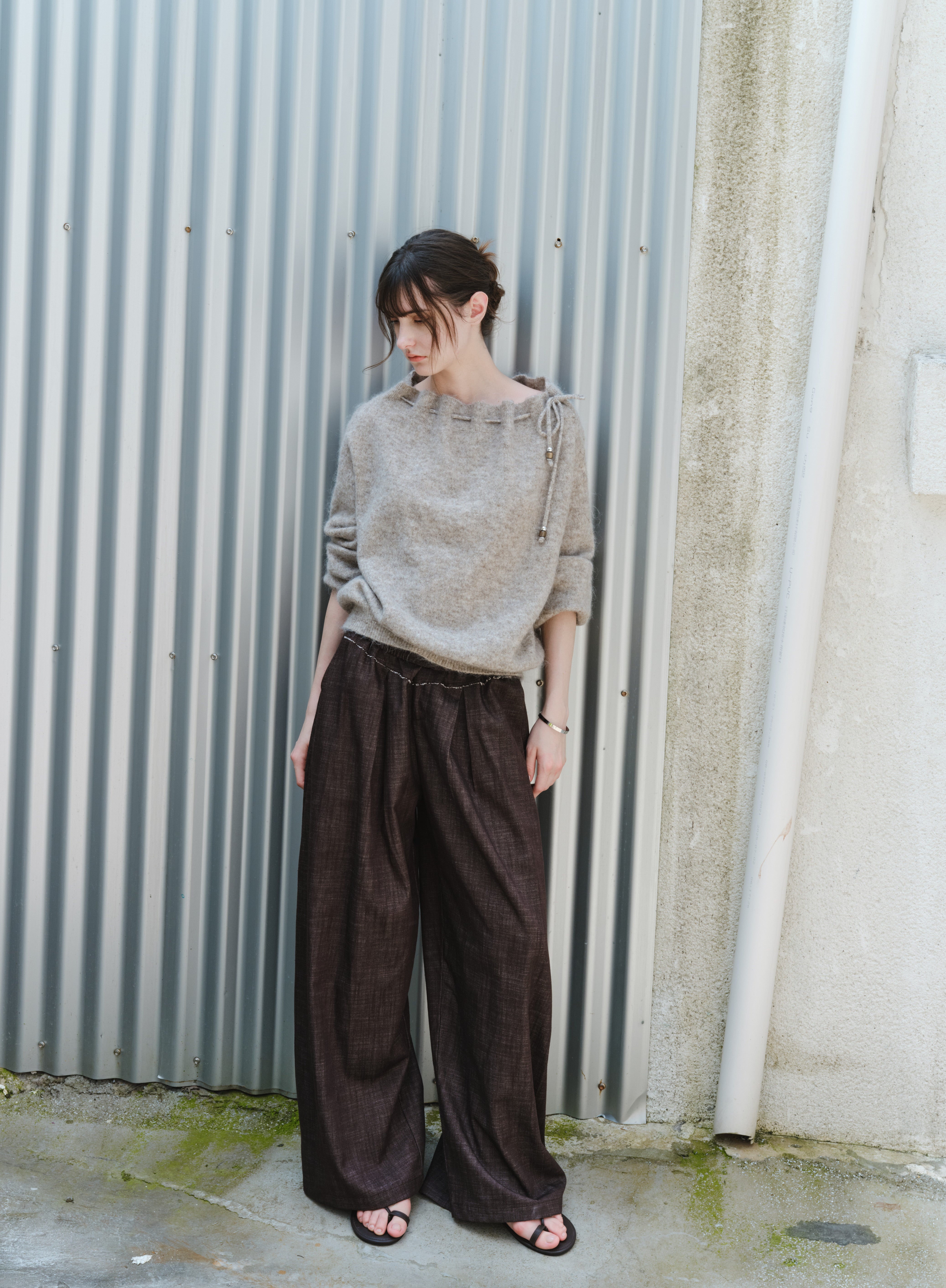 DAMAGE LINE WIDE PANTS